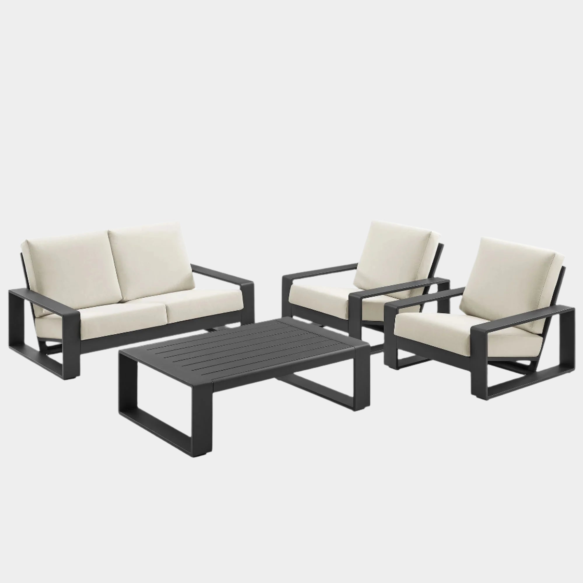 Lirienne 4-Piece Outdoor Patio Aluminum Furniture Set