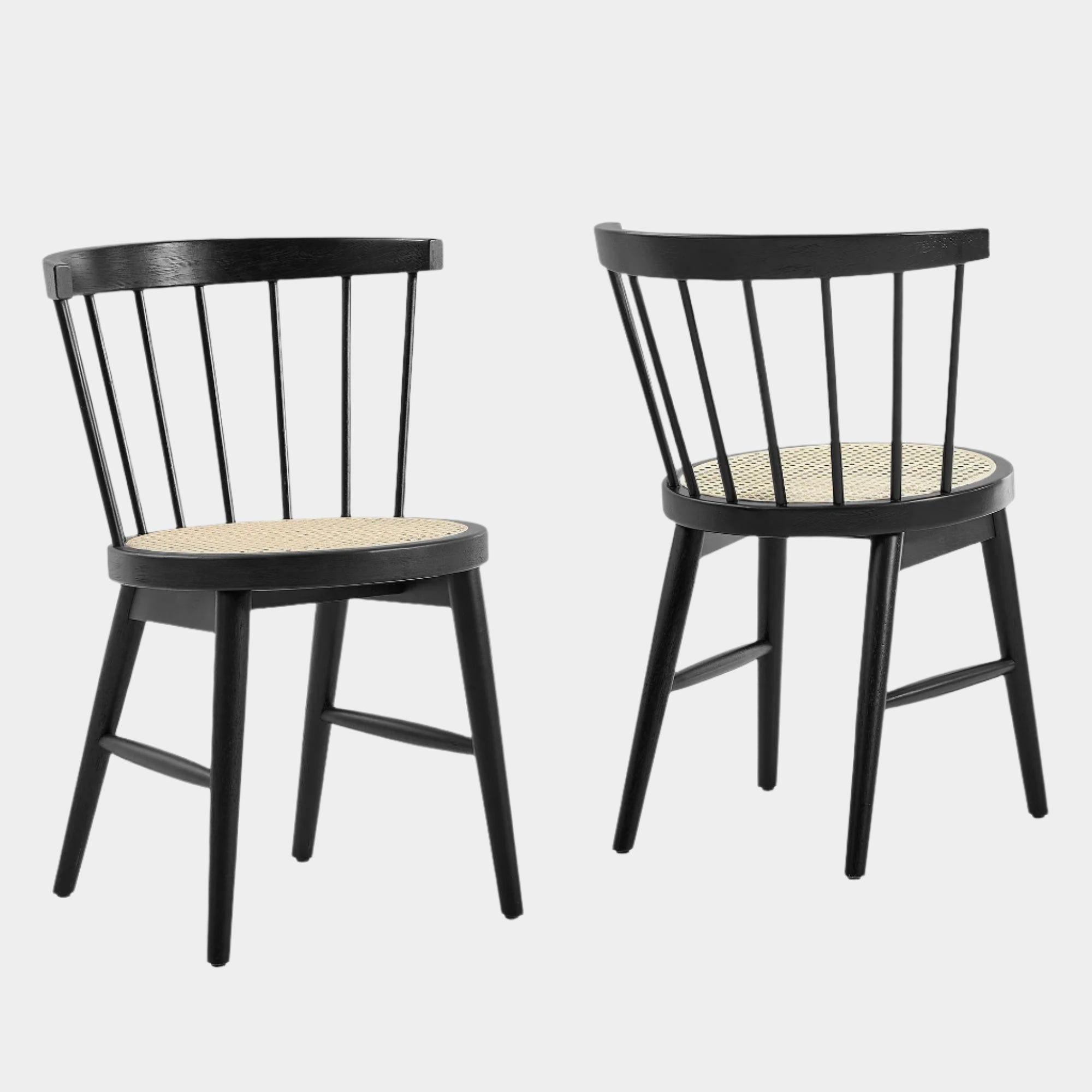 Lykke Curved Spindle Back Dining Chairs Set of 2