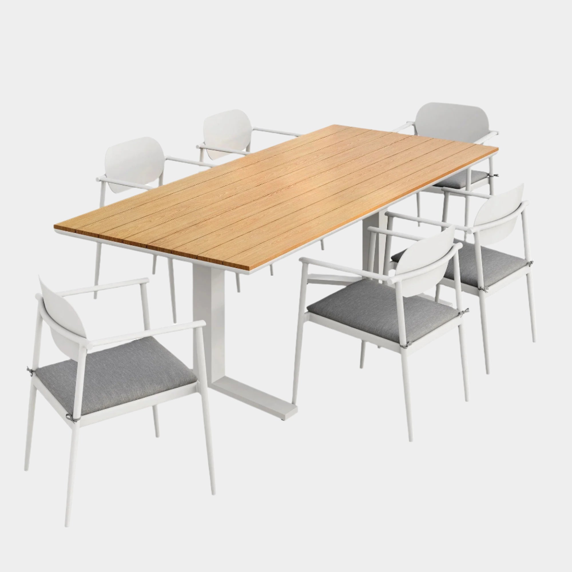 Aeris 7-Piece Outdoor Patio Aluminum Dining Set
