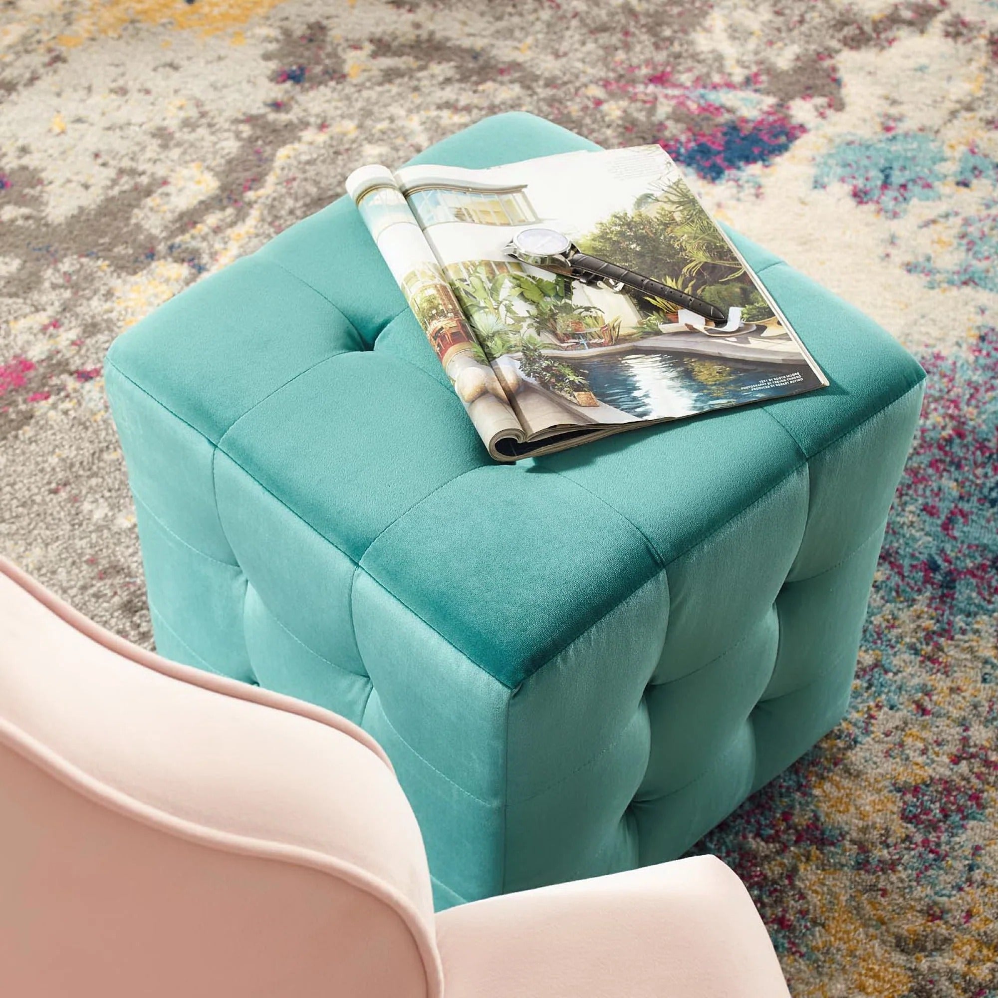 Chaise sans accoudoirs rembourrée en duvet Commix