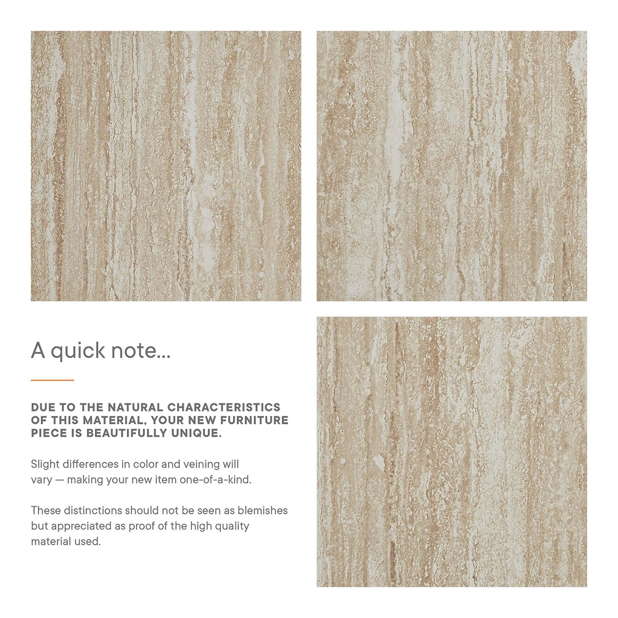 Mirella Faux Travertine Console Tables in Travertine