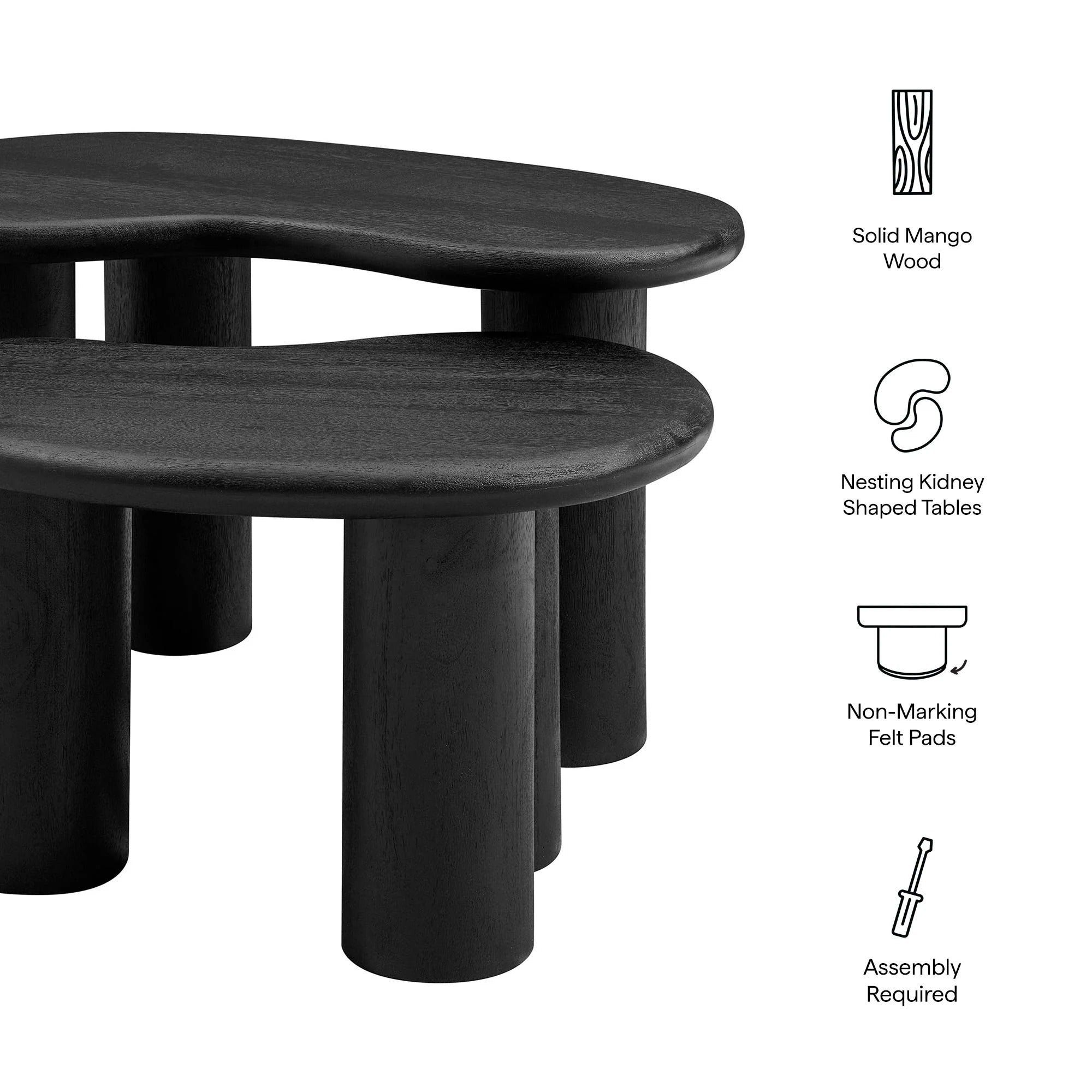 Hackney Mango Wood Nesting Coffee Table Set