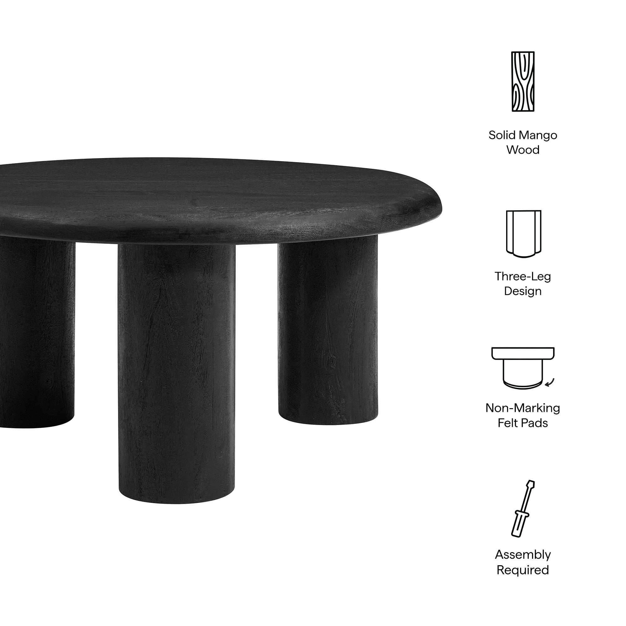 Mavina Round Mango Wood Coffee Table