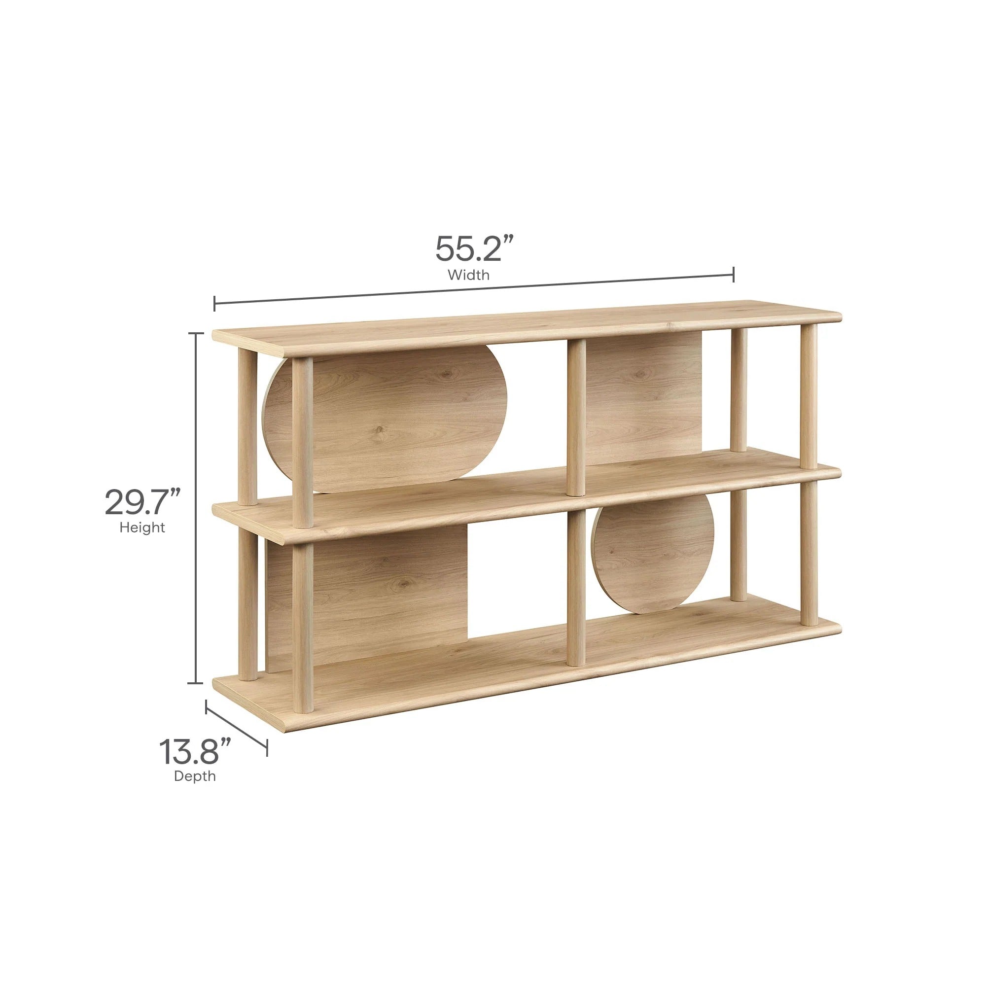 Zadie 55 Inch Console Table in Light Oak