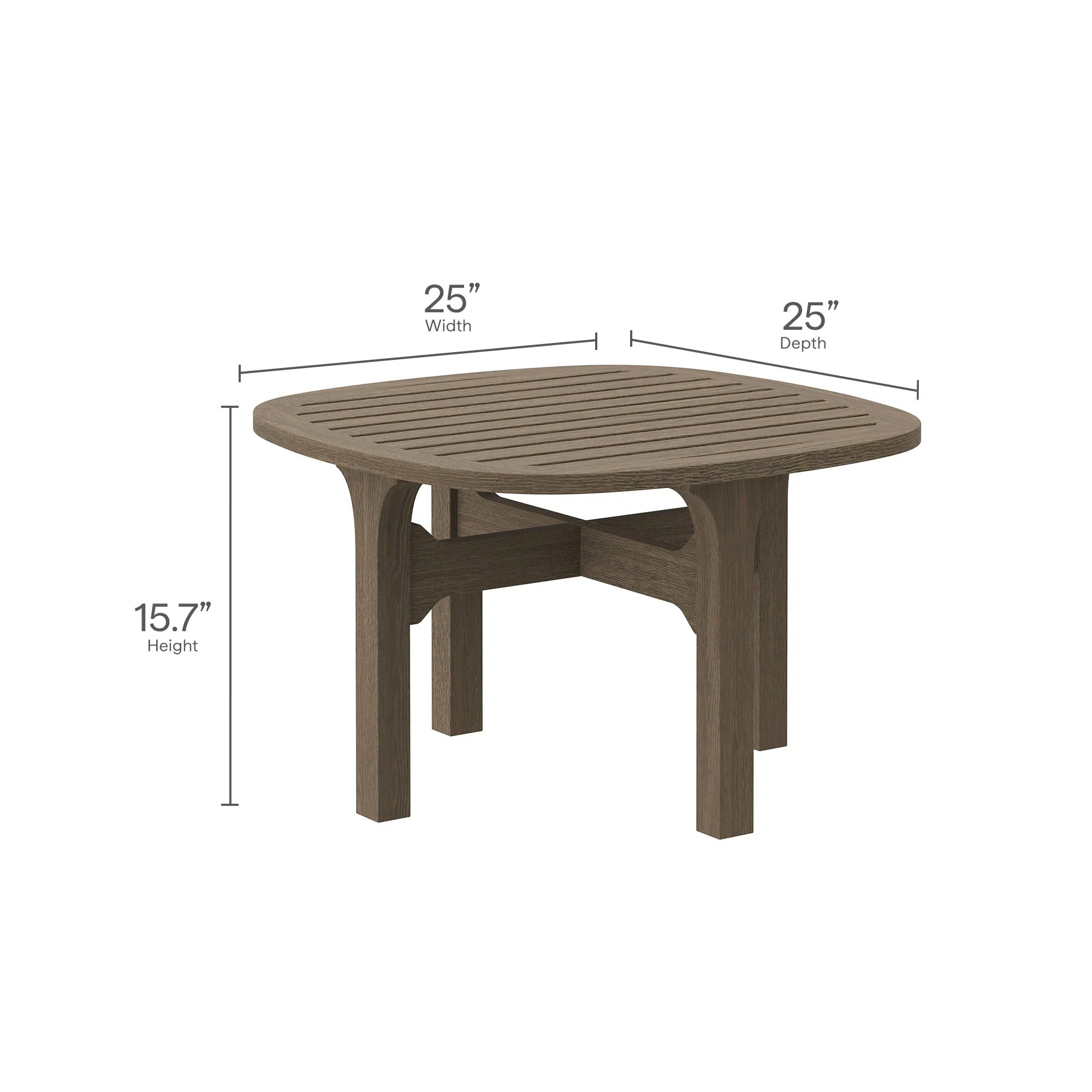 Saratoga 4-Piece Outdoor Patio Teak Wood Furniture Set in Weathered Gray