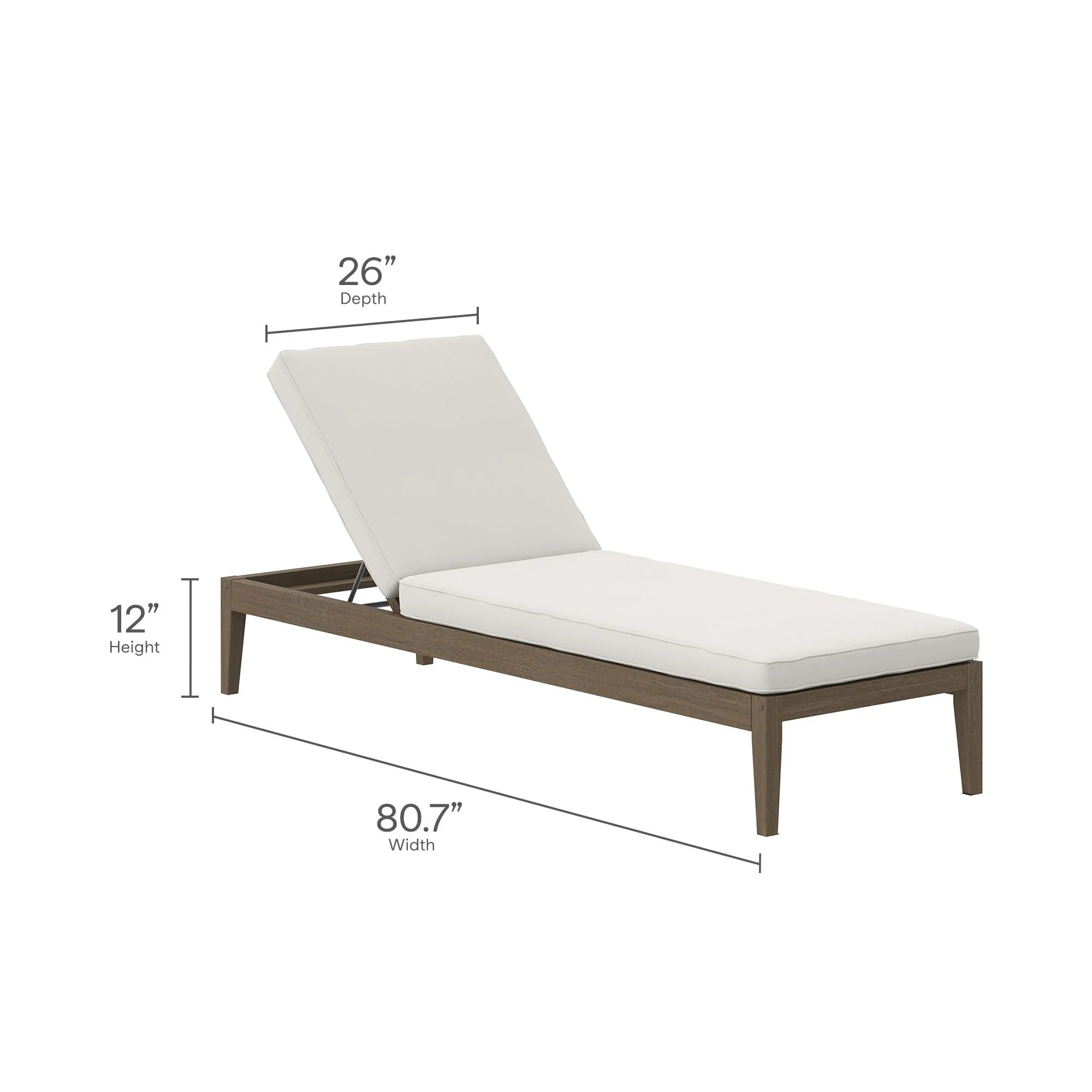Northlake 3-Piece Outdoor Patio Teak Wood Furniture Set with Chaise Lounges and Side Table in Weathered Gray