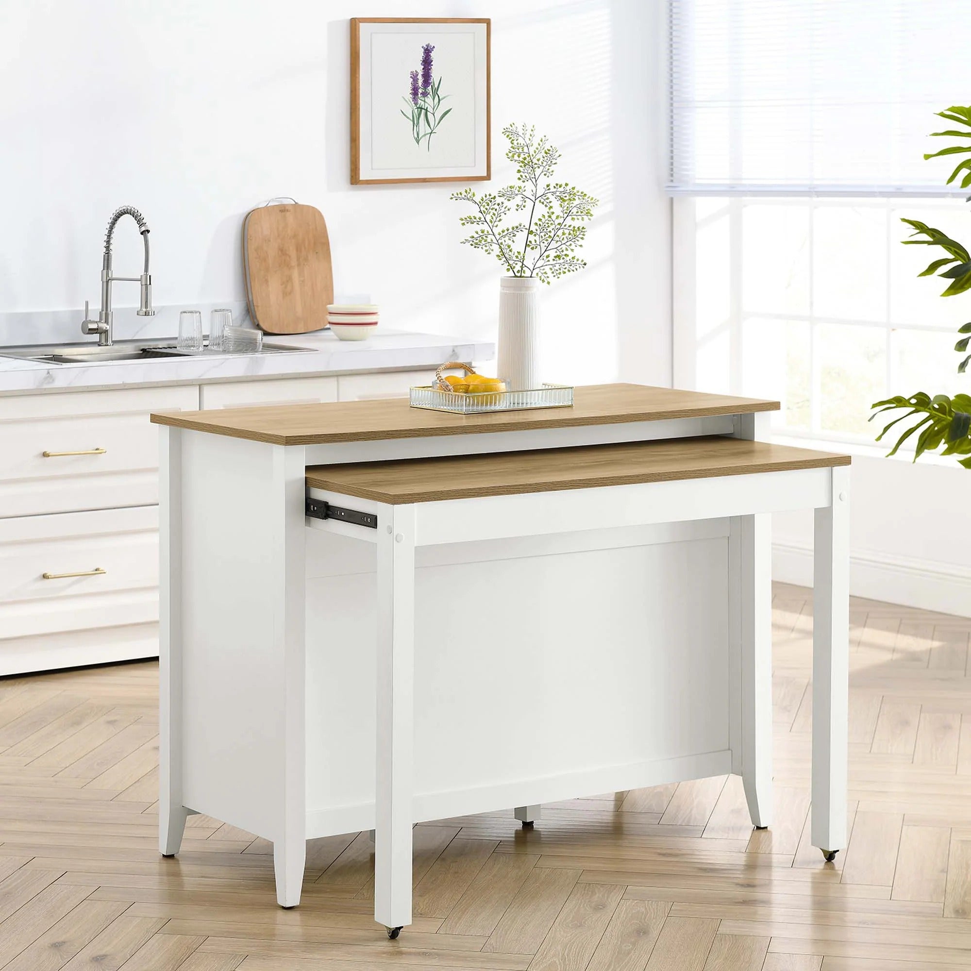 Farmstead Kitchen Island in Oak White
