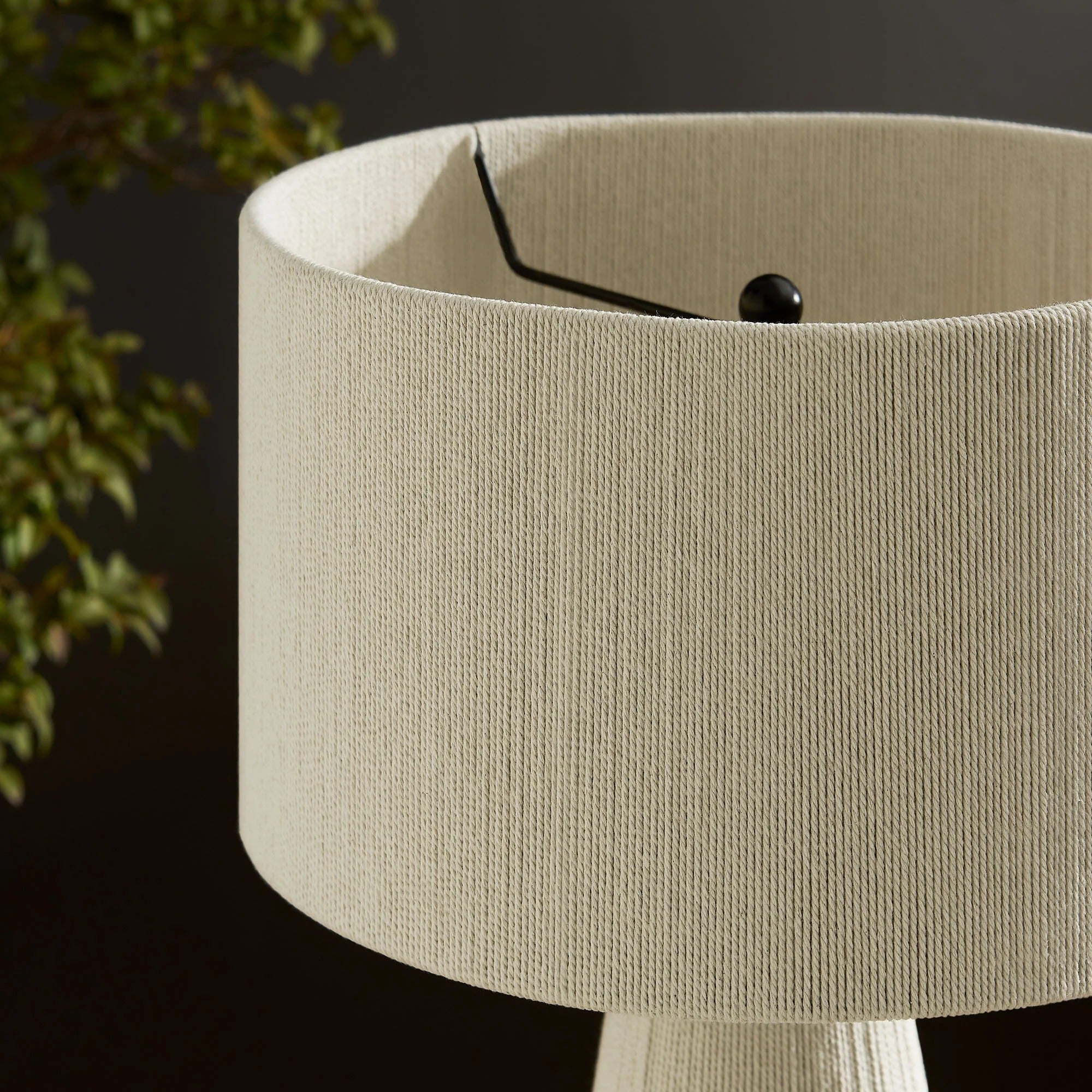 Gia Handwoven Cotton Thread Striped or Plain Table Lamp