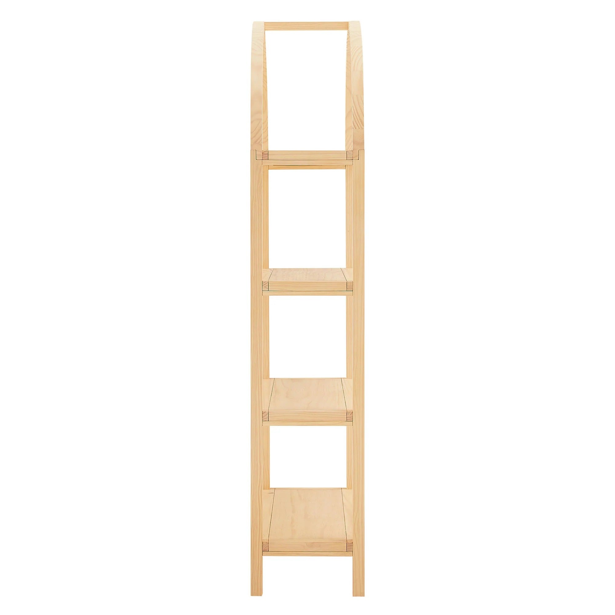 Vexley 72 Inch Large Arched Bookshelf