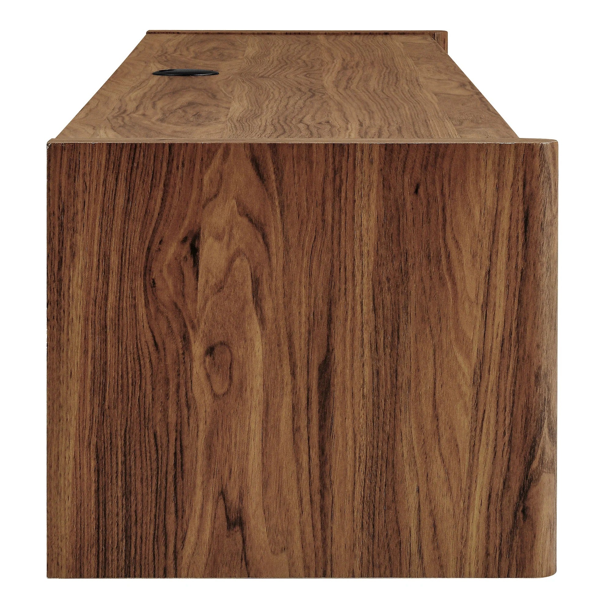Emric Wave 71" Wall-Mounted TV Cabinet in Walnut