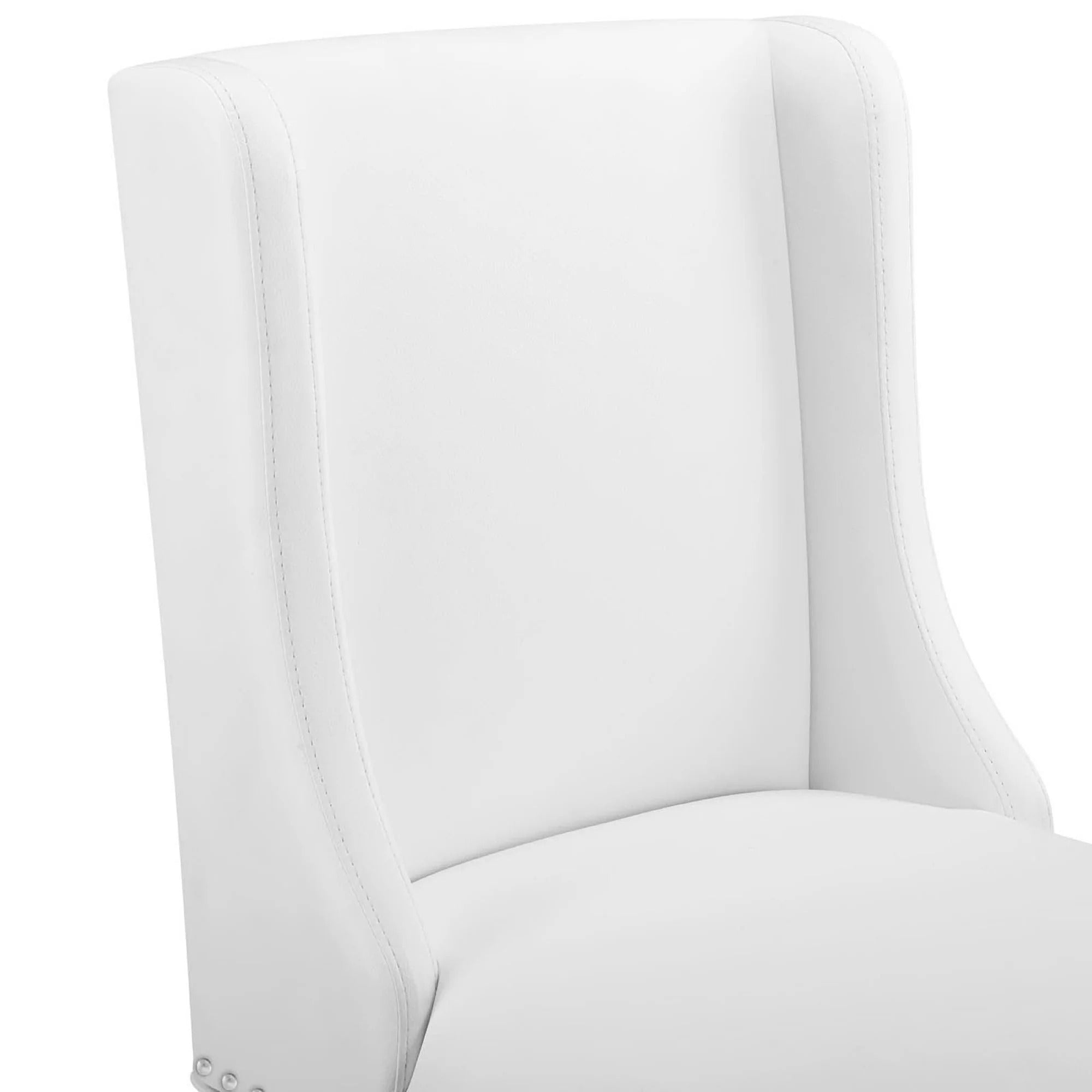 Baron Faux Leather Counter Stool Set of 2 in White