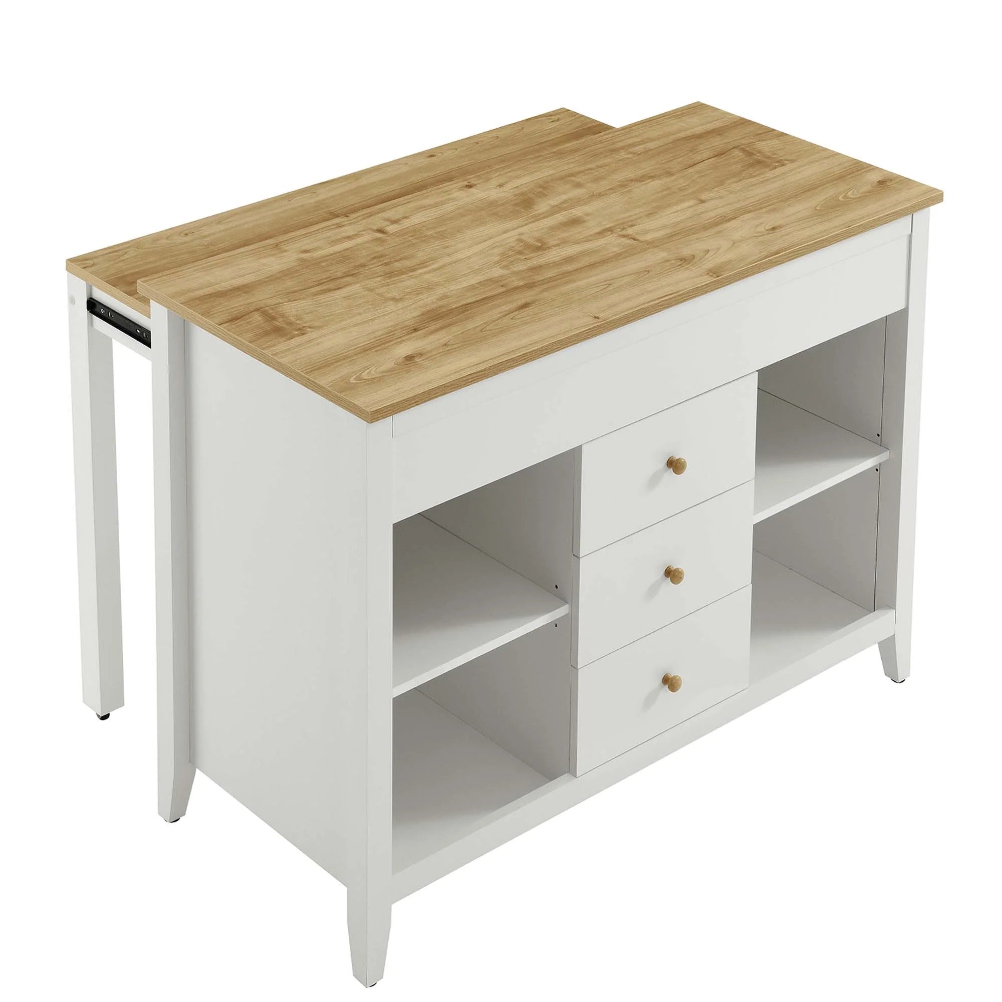 Farmstead Kitchen Island in Oak White