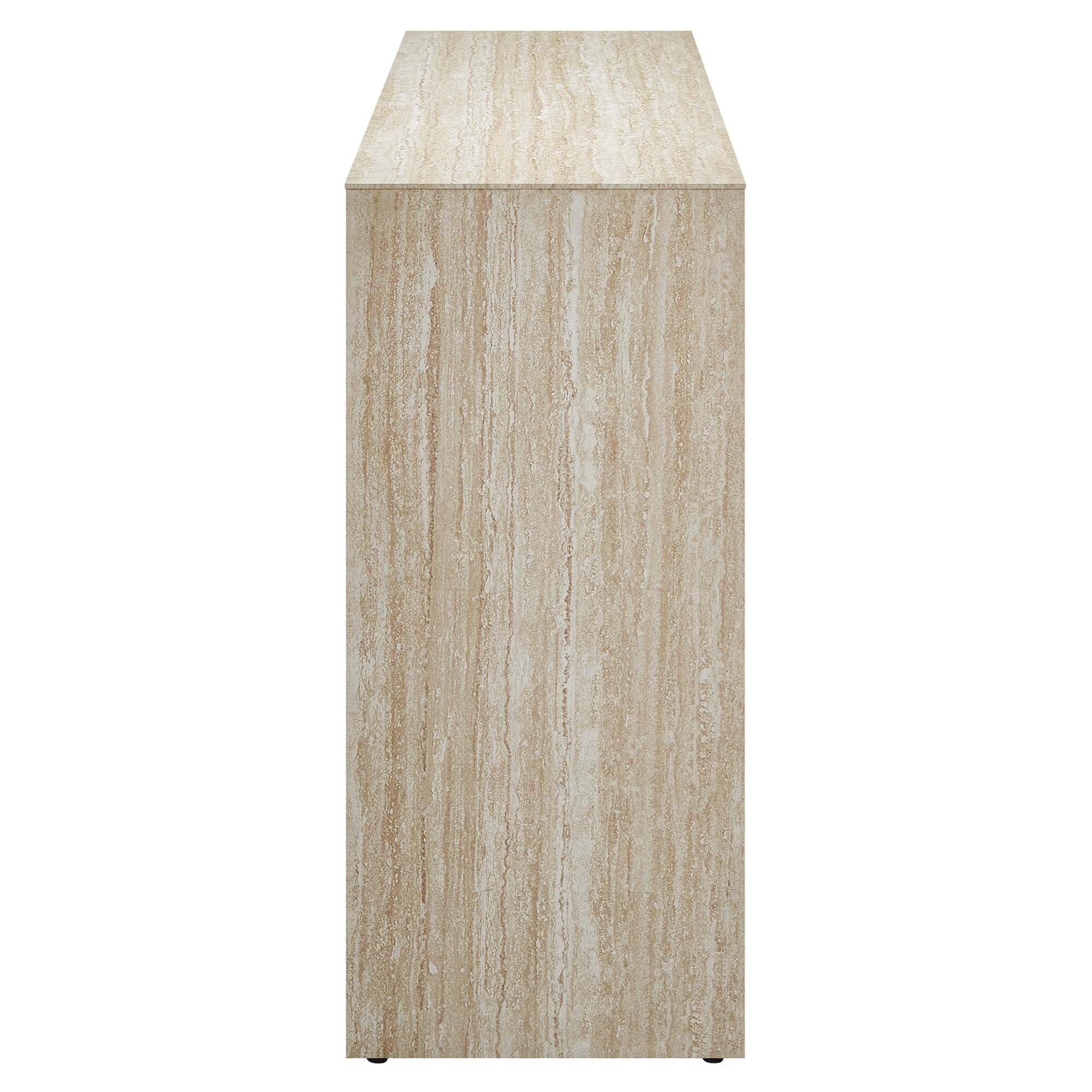 Mirella Faux Travertine Console Tables in Travertine