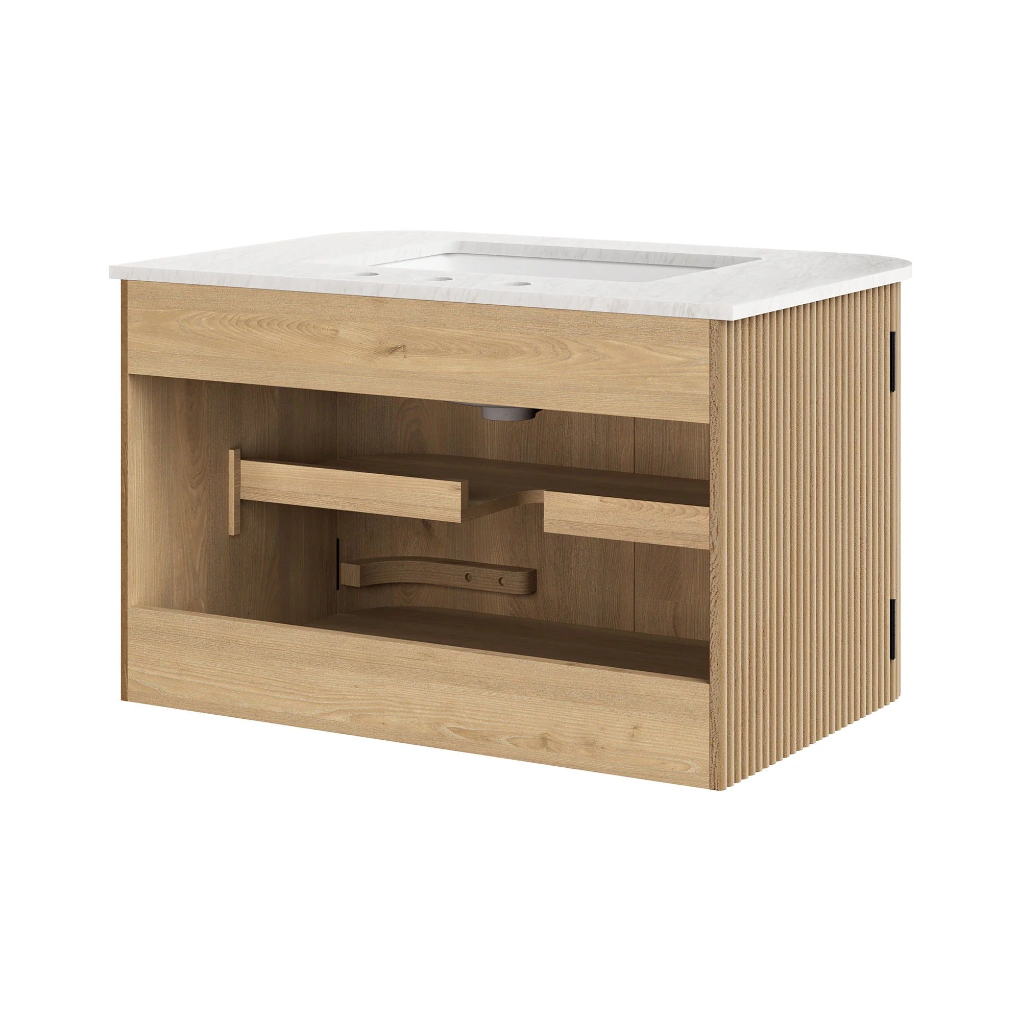 Zia 24" Wall-Mount Bathroom Vanity with Marble Sink