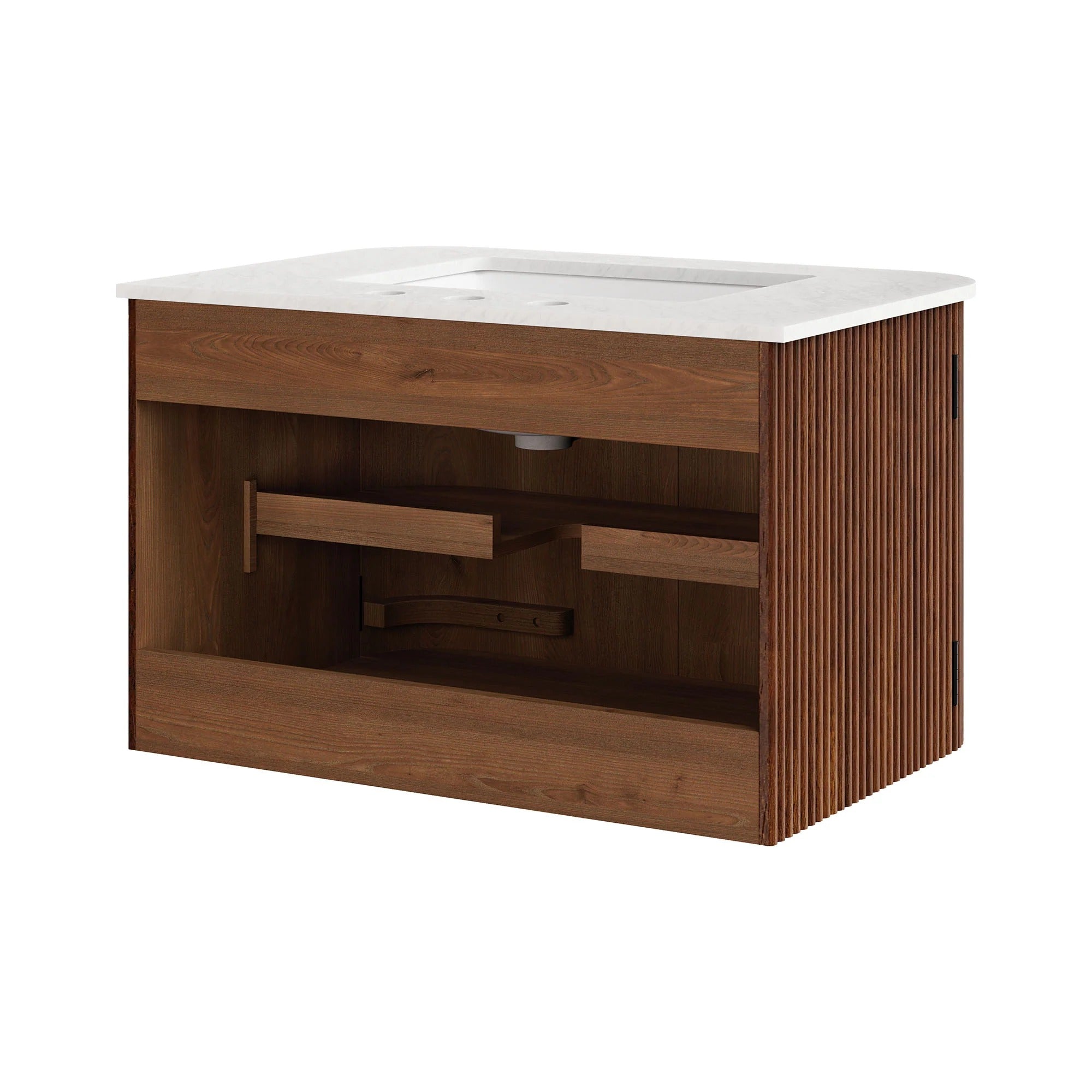 Zia 24" Wall-Mount Bathroom Vanity with Marble Sink