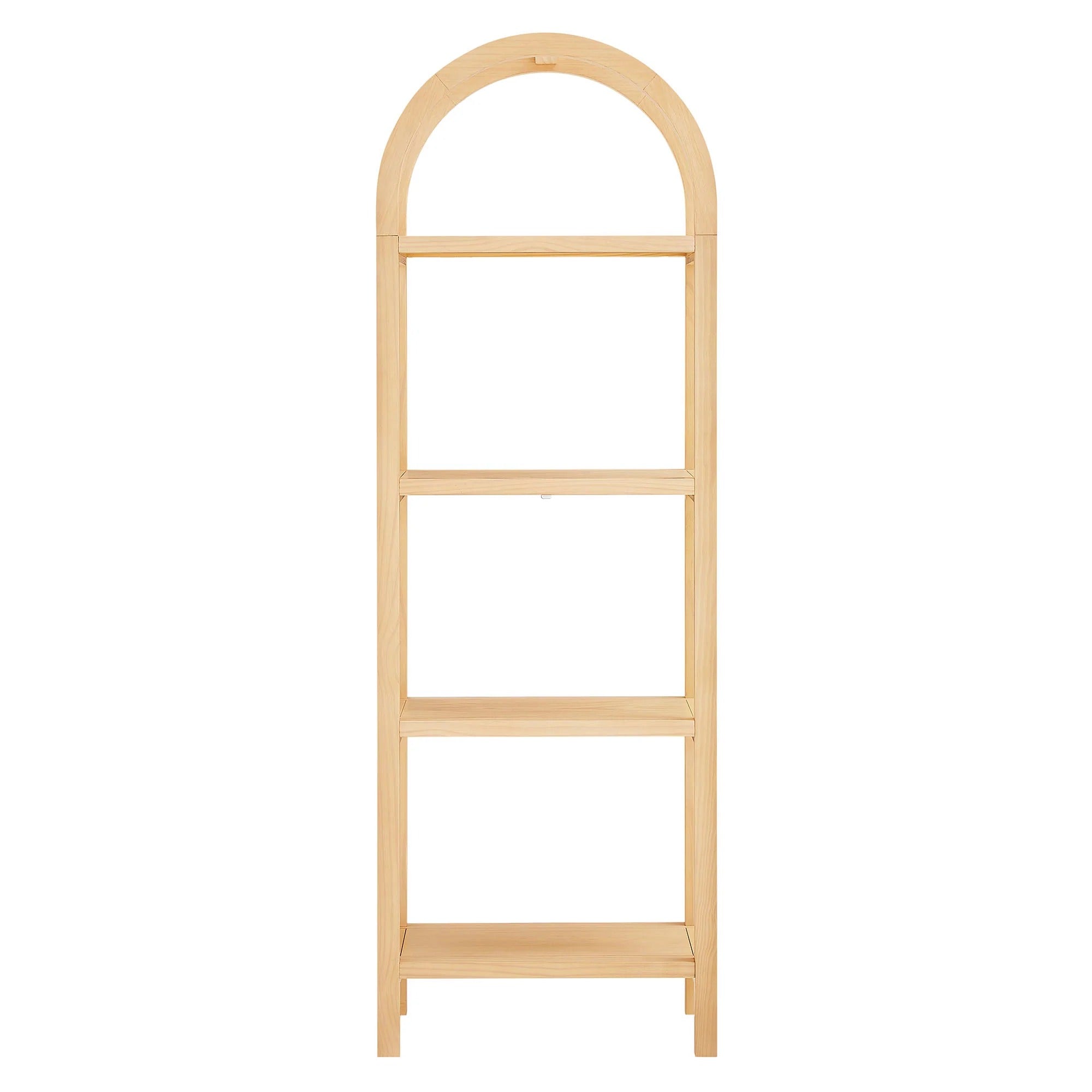 Vexley 72 Inch Tall Narrow Arched Bookshelf