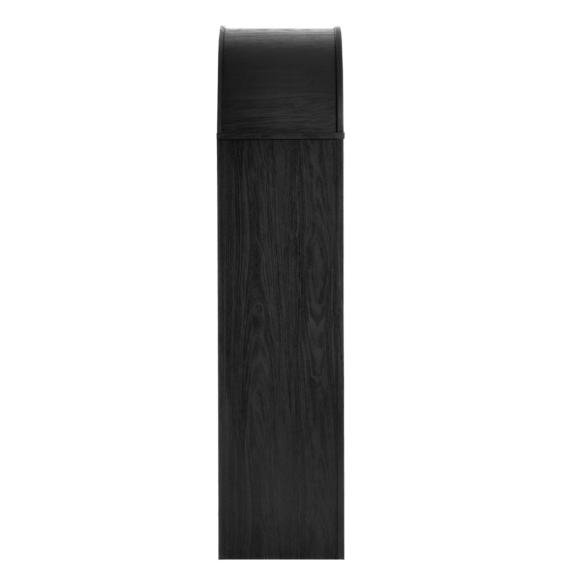 Evie Arched Tall Display Cabinet in Black Oak