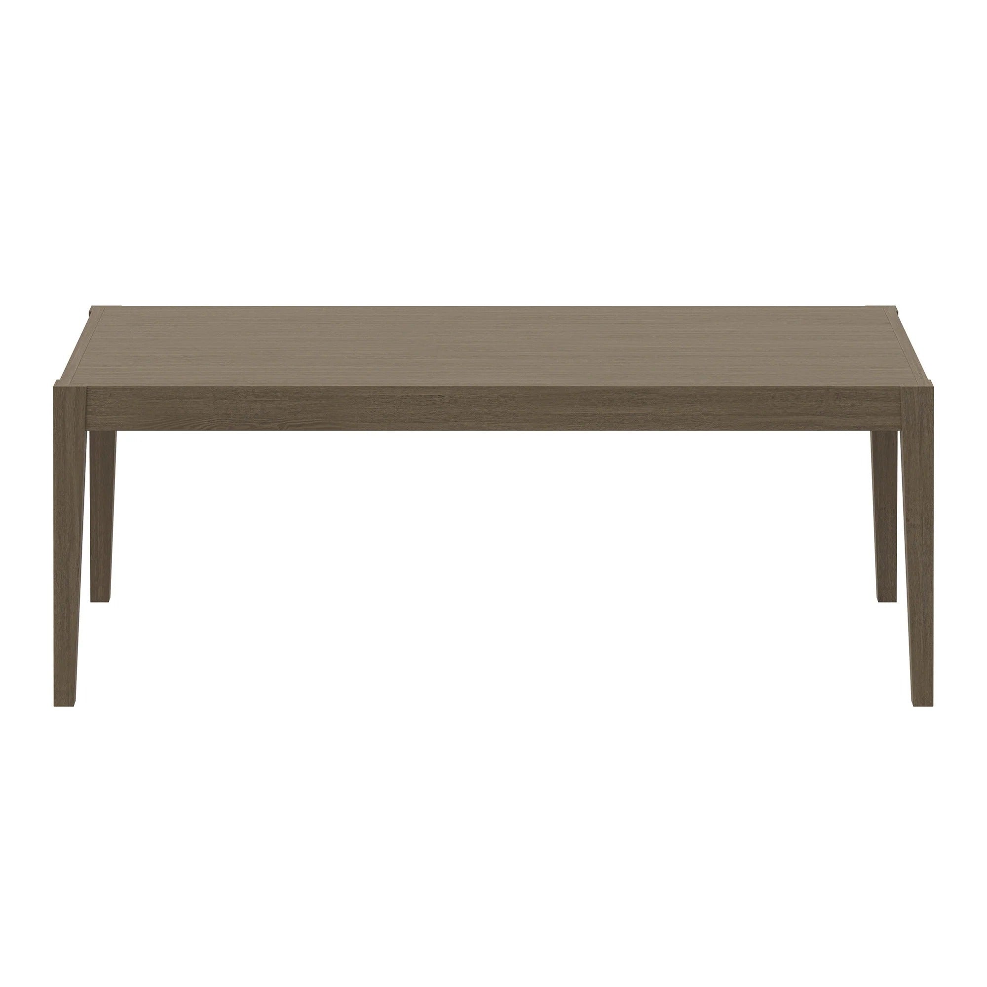 Northlake 83" Rectangular Outdoor Patio Teak Dining Table in Weathered Gray