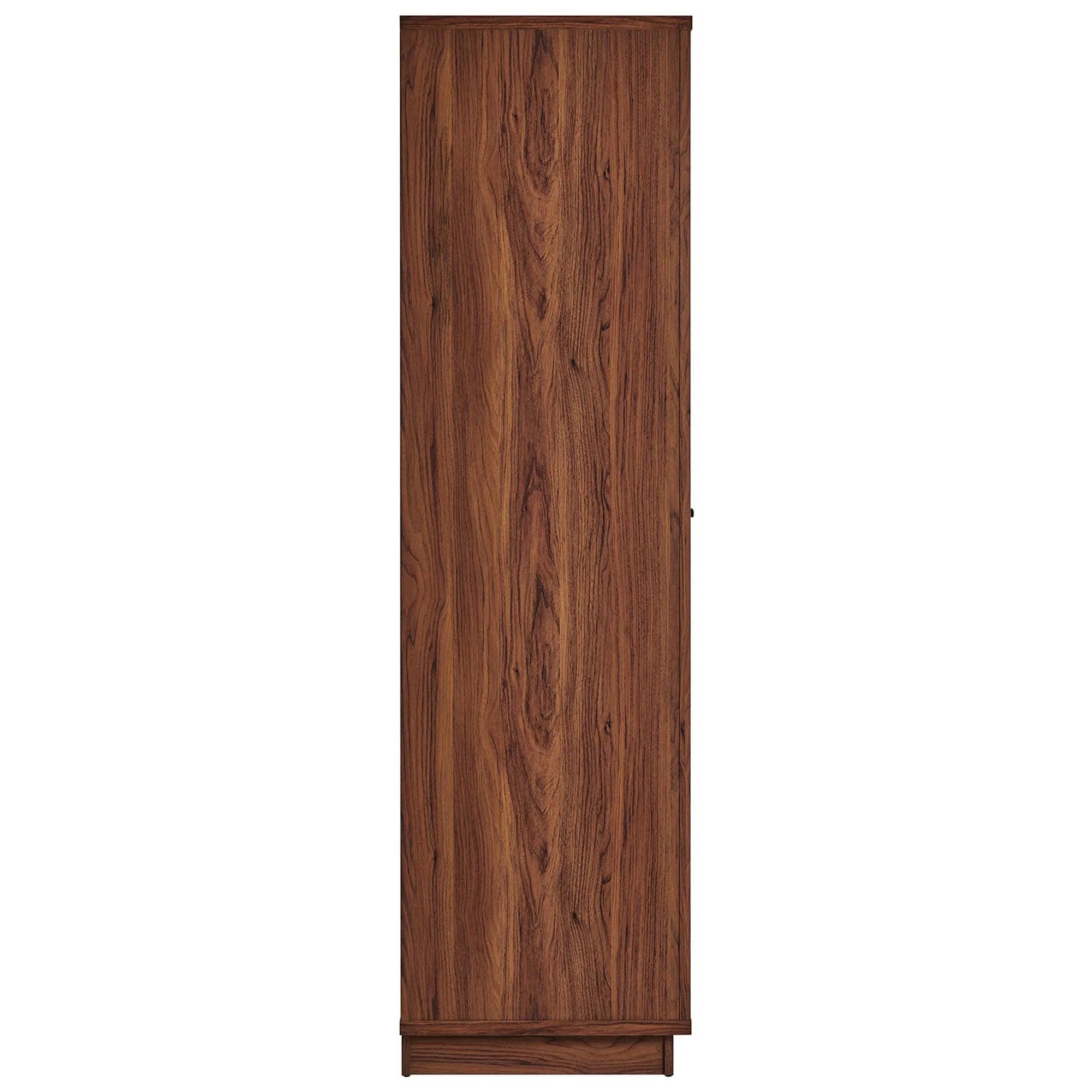 Capri 70" Tall Wood Grain Storage Cabinet in Walnut