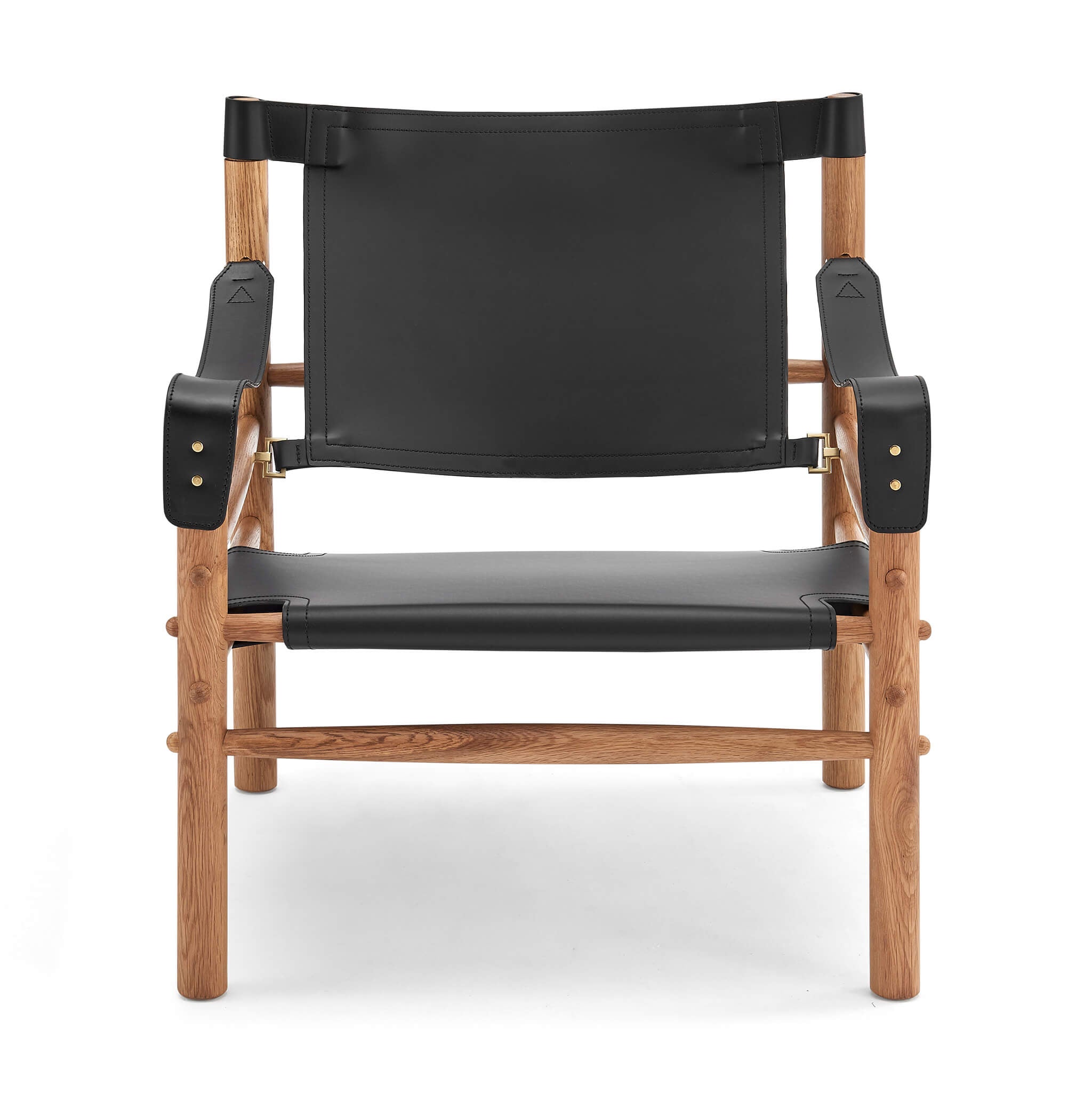 Fauteuil de salon en bois et cuir Sirocco Safari d'Arne Norell
