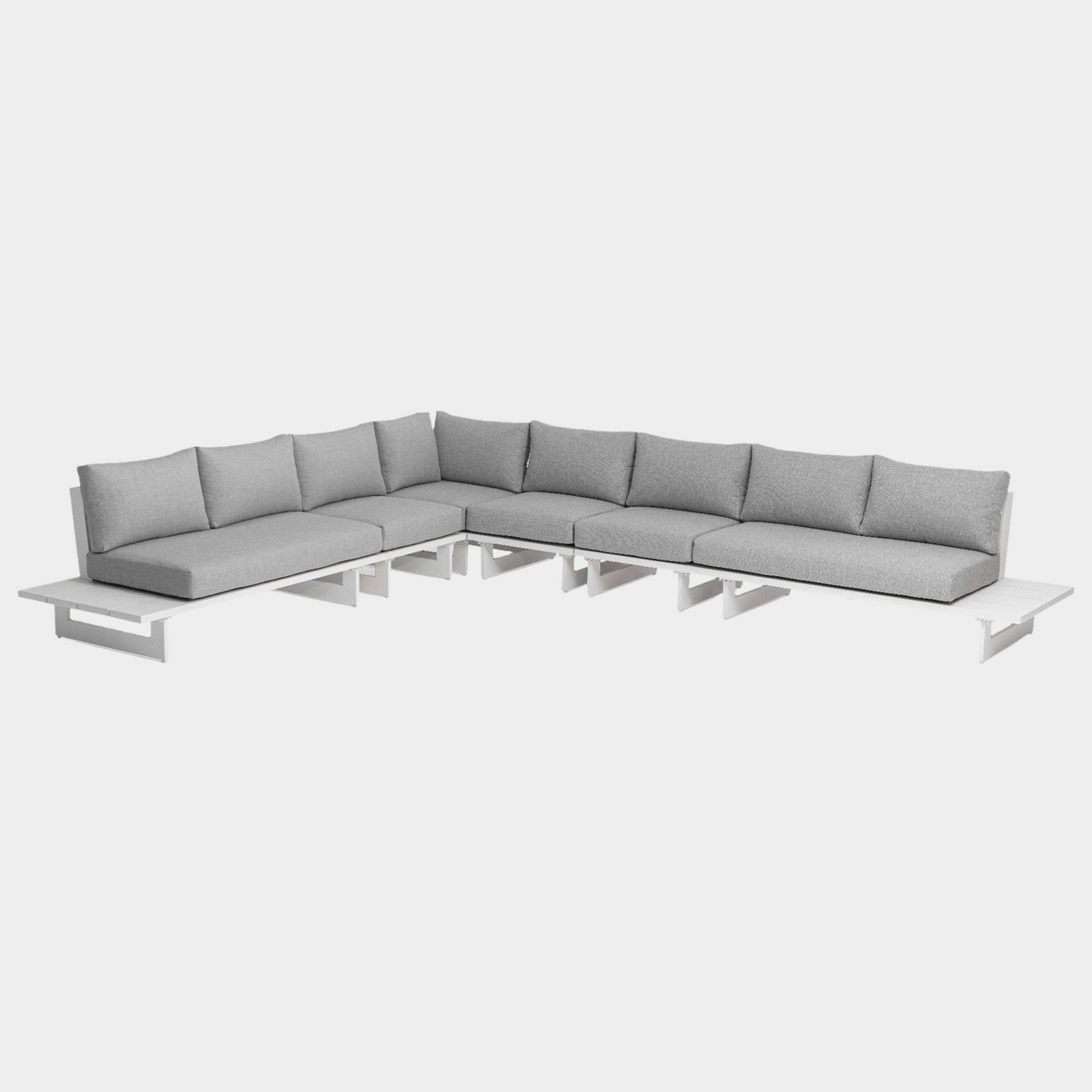 Maldives Water Resistant Outdoor Patio 6Pc Sectional - 129.5" Fabric Upholstered
