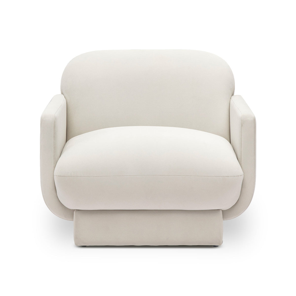 Azalea Performance Velvet Accent Chair - Cream