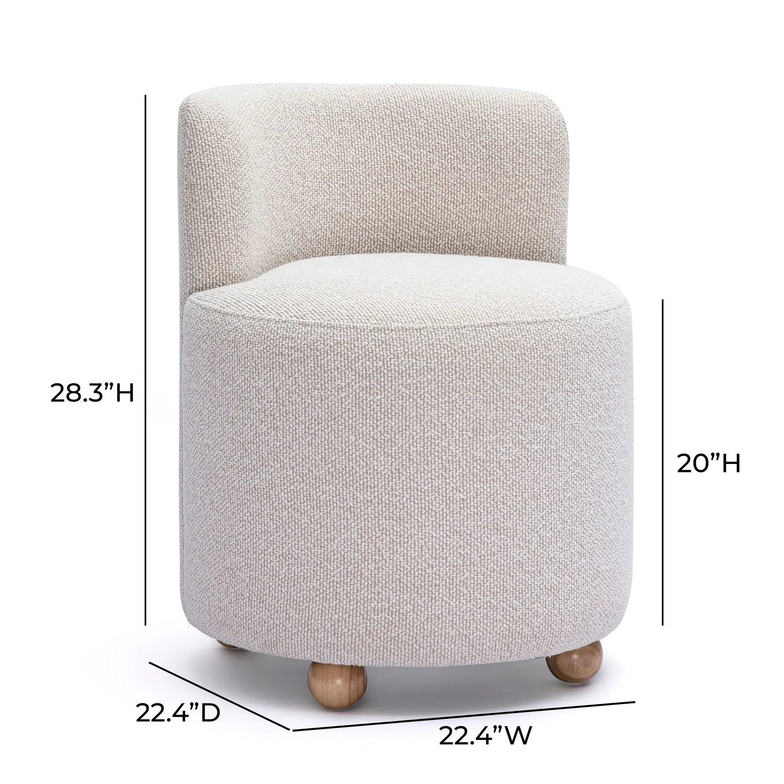 Hakuna Cream Performance Boucle Desk Chair