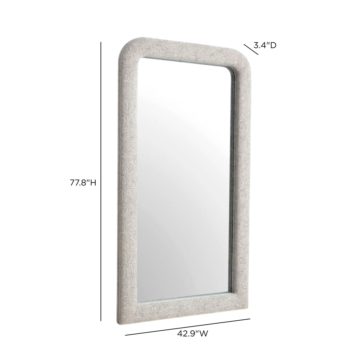 Heidi 43"X78" Upholstered Oversized Floor Mirror