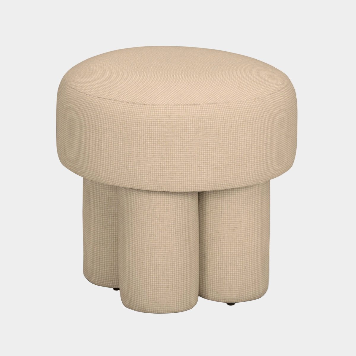 Masha Striped Performance Linen Accent Stool