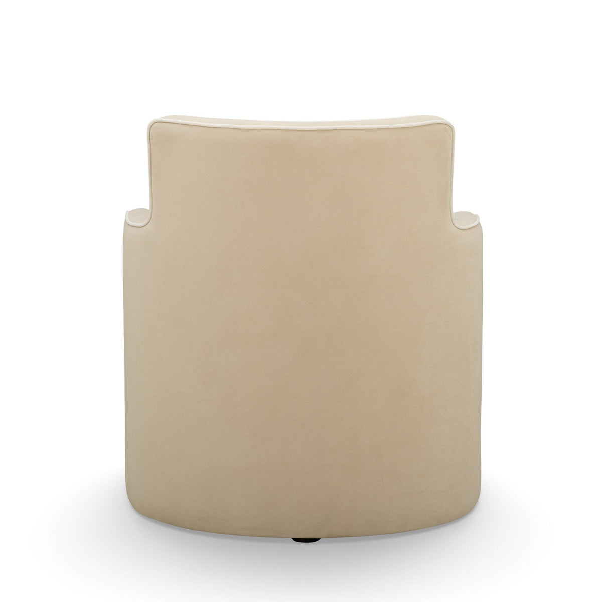 Passe Tasseled Velvet Swivel Accent Chair - Tan