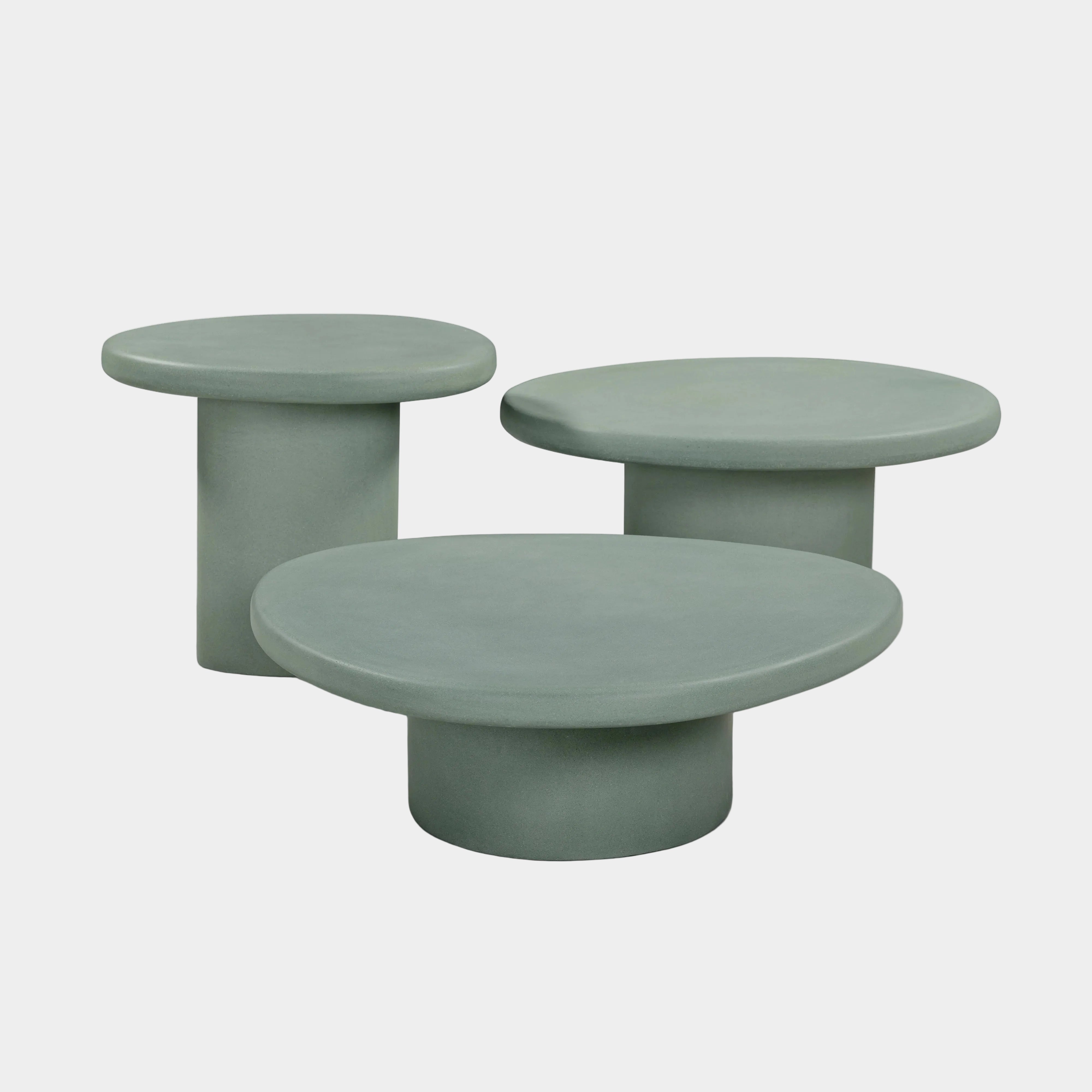 Jade Concrete Indoor/Outdoor Nesting Coffee Table Set