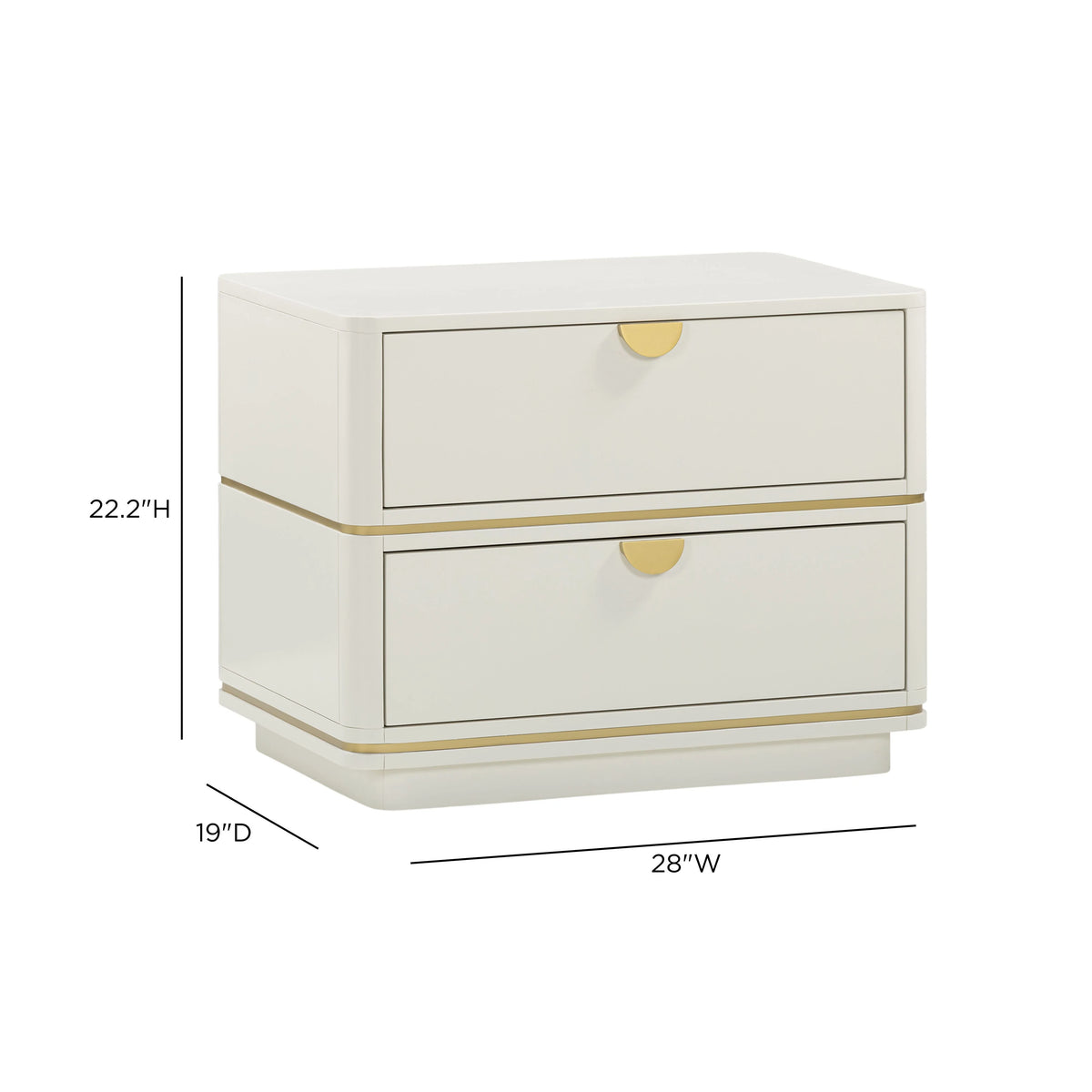 Julieta 28" 2-Drawer Nightstand