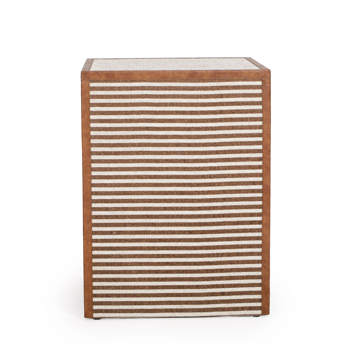 Kora 18" Cotton Jute 1-Drawer Contract-Grade Nightstand