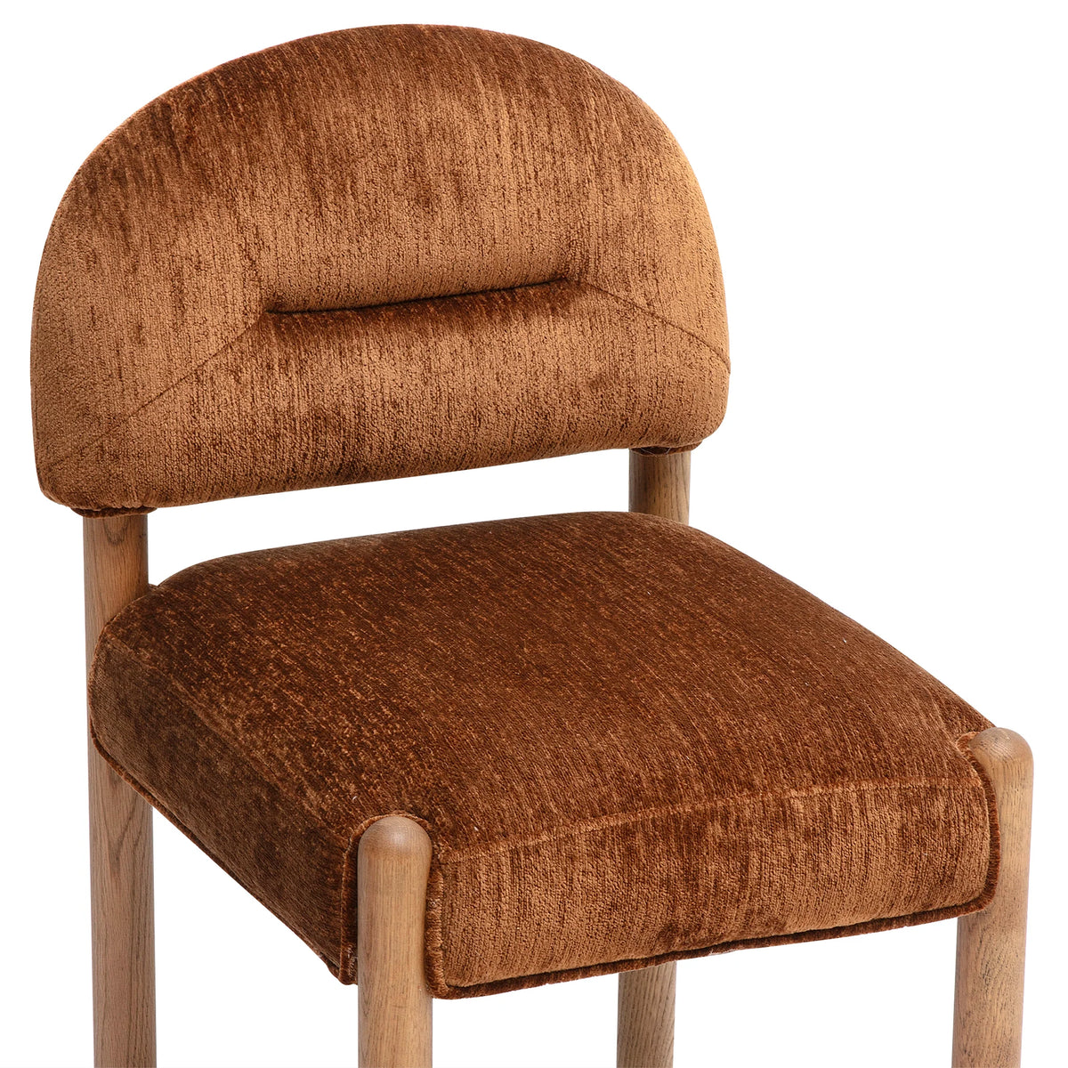 Bruno Thick Performance Chenille Arched Back Dining Chair