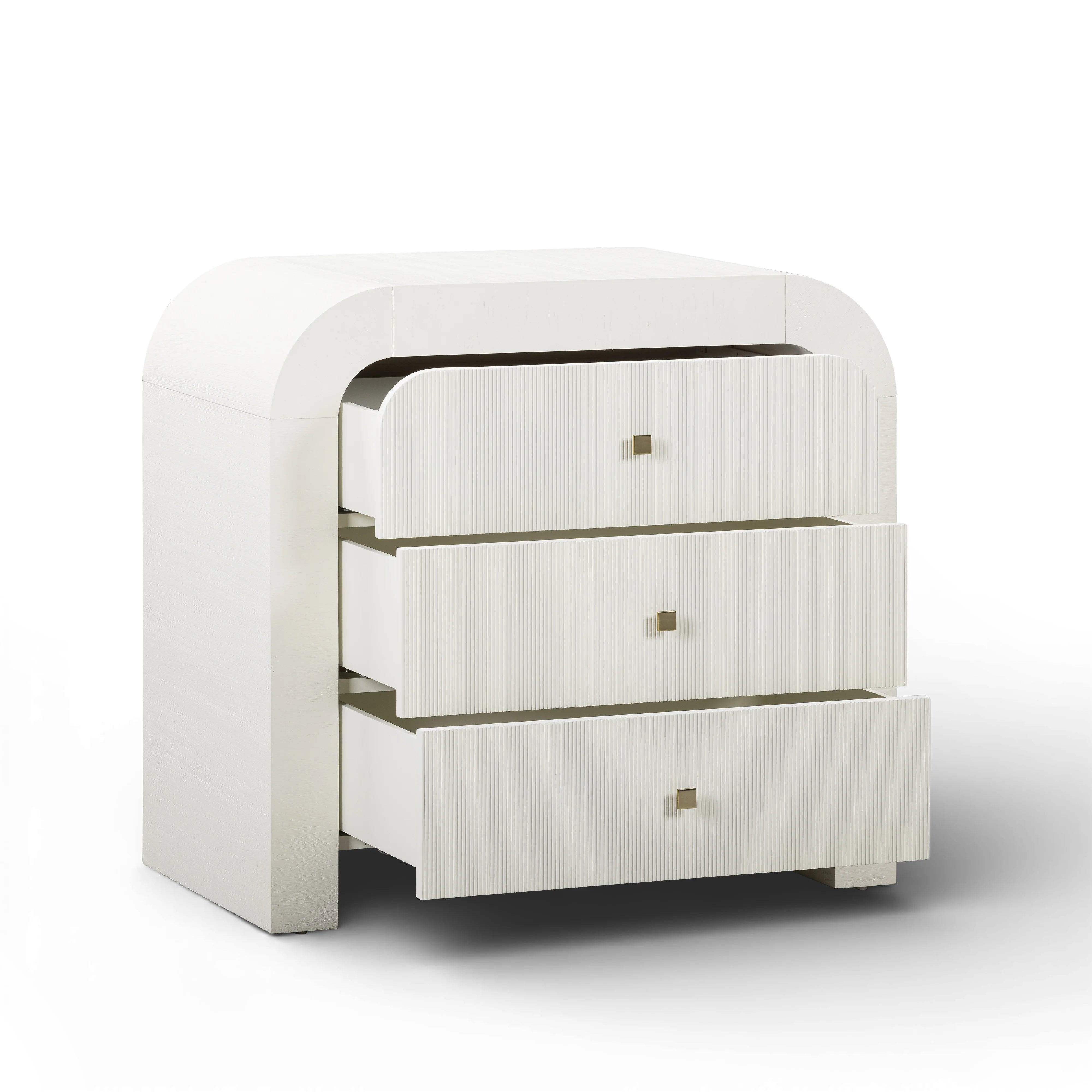 Hump 38" Arched 3-Drawer Bedside Chest