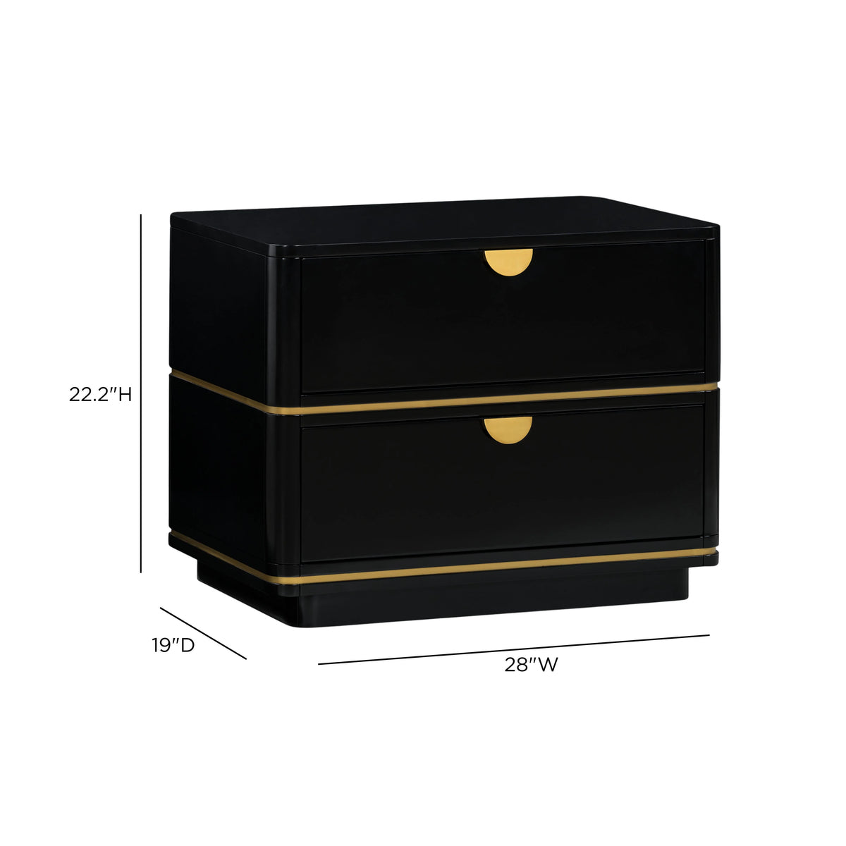 Julieta 28" 2-Drawer Nightstand