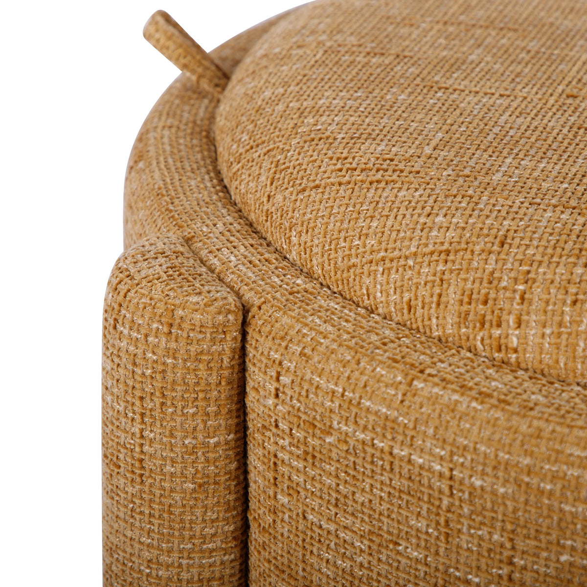 Bellamy Railroad Chenille Storage Stool With Reversible Tray Top