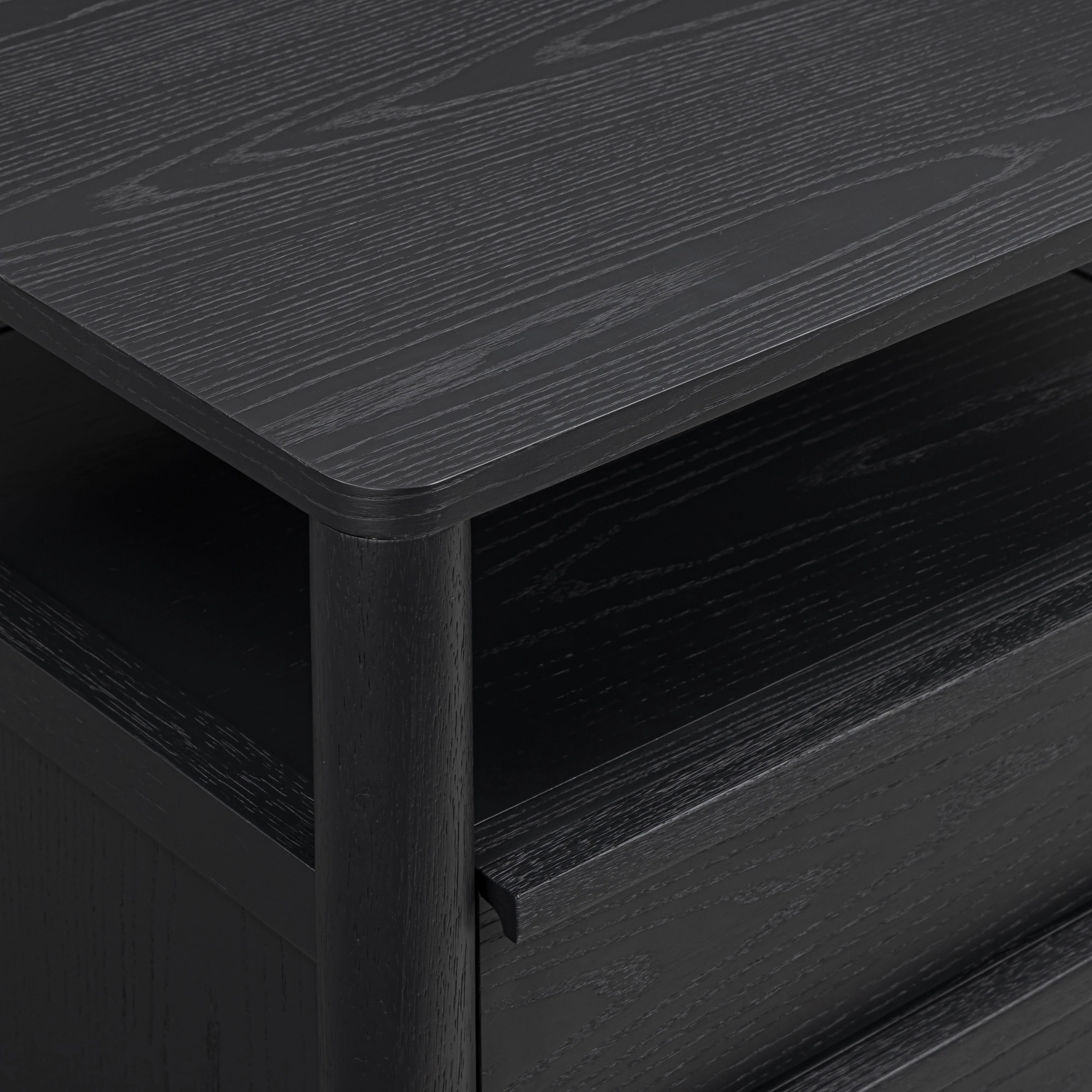 Tyra 22" Black Ash Nightstand