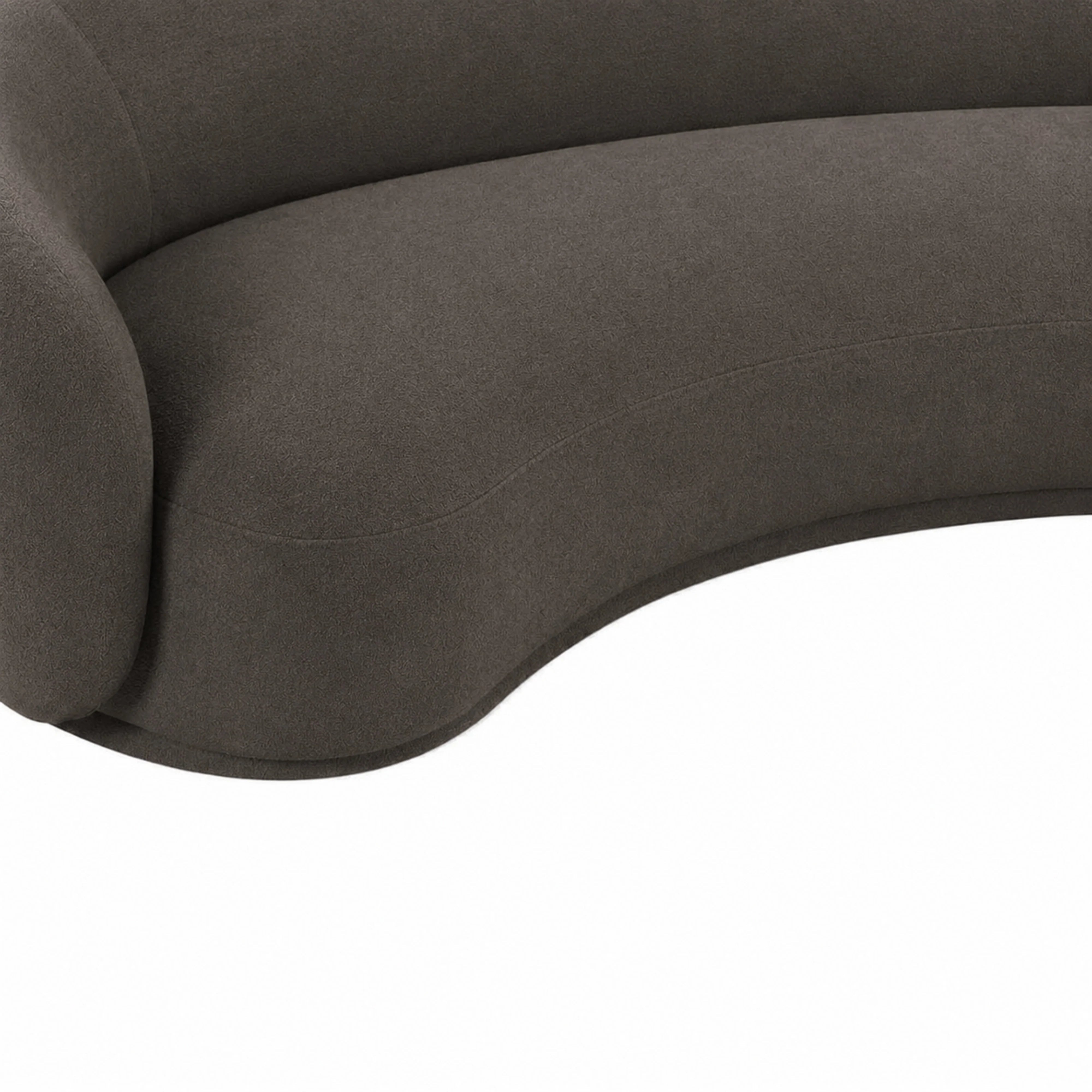 Kendall 120" Java Brown Textured Chenille Sofa