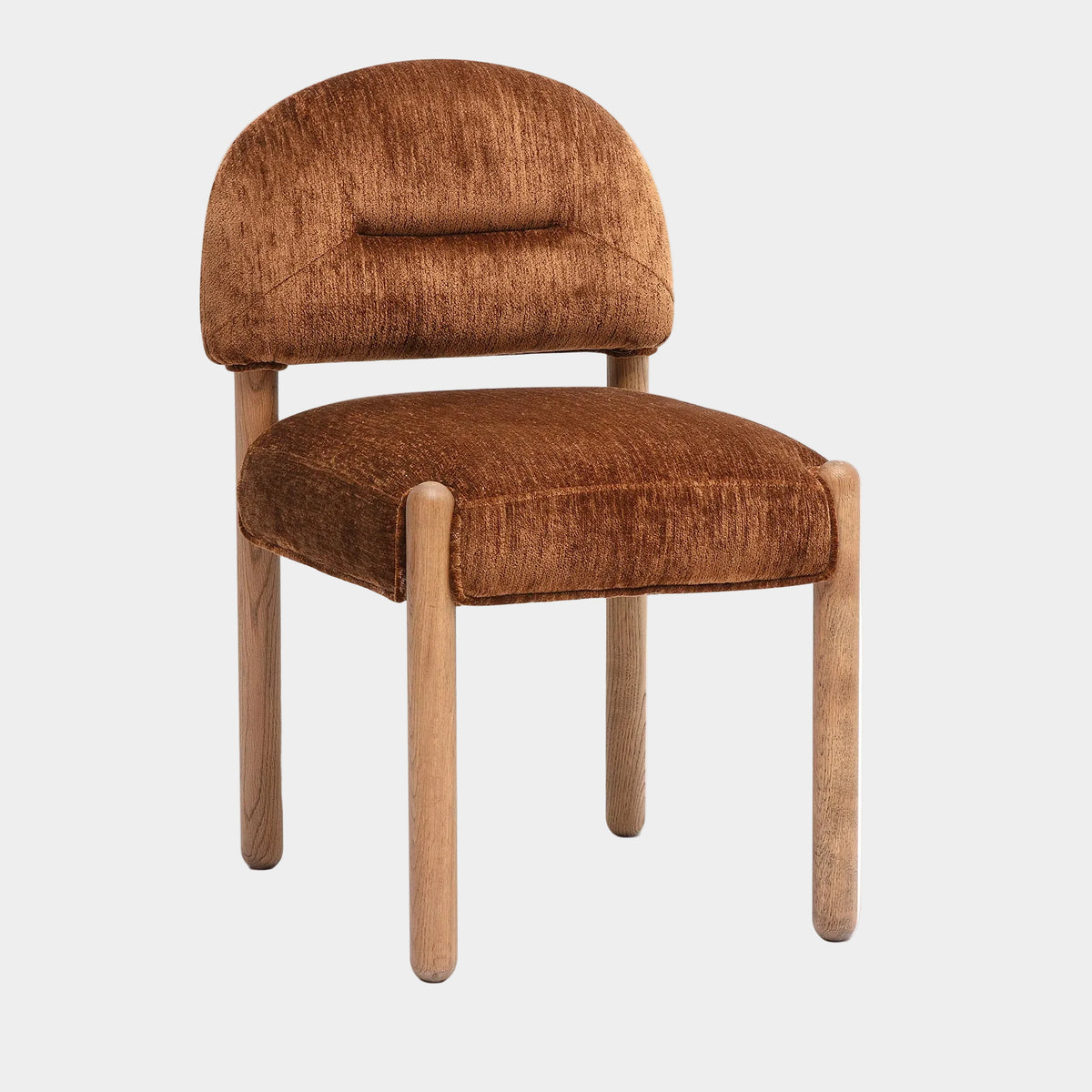 Bruno Thick Performance Chenille Arched Back Dining Chair