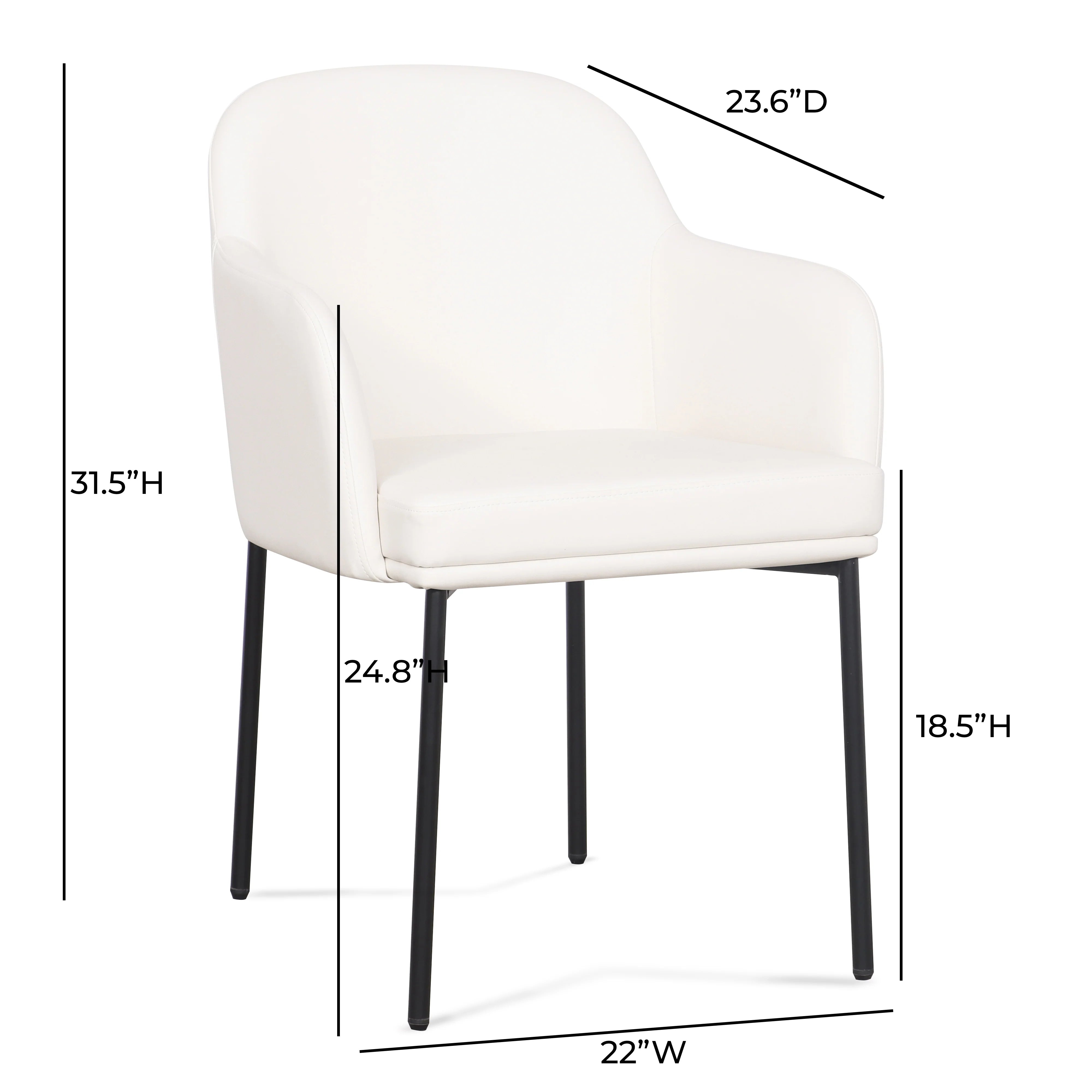 Sydney Performance Vegan Leather Armchair - Set of 2