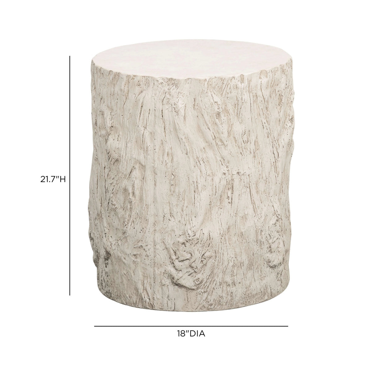 Fawn Driftwood Concrete Indoor/Outdoor Side Table