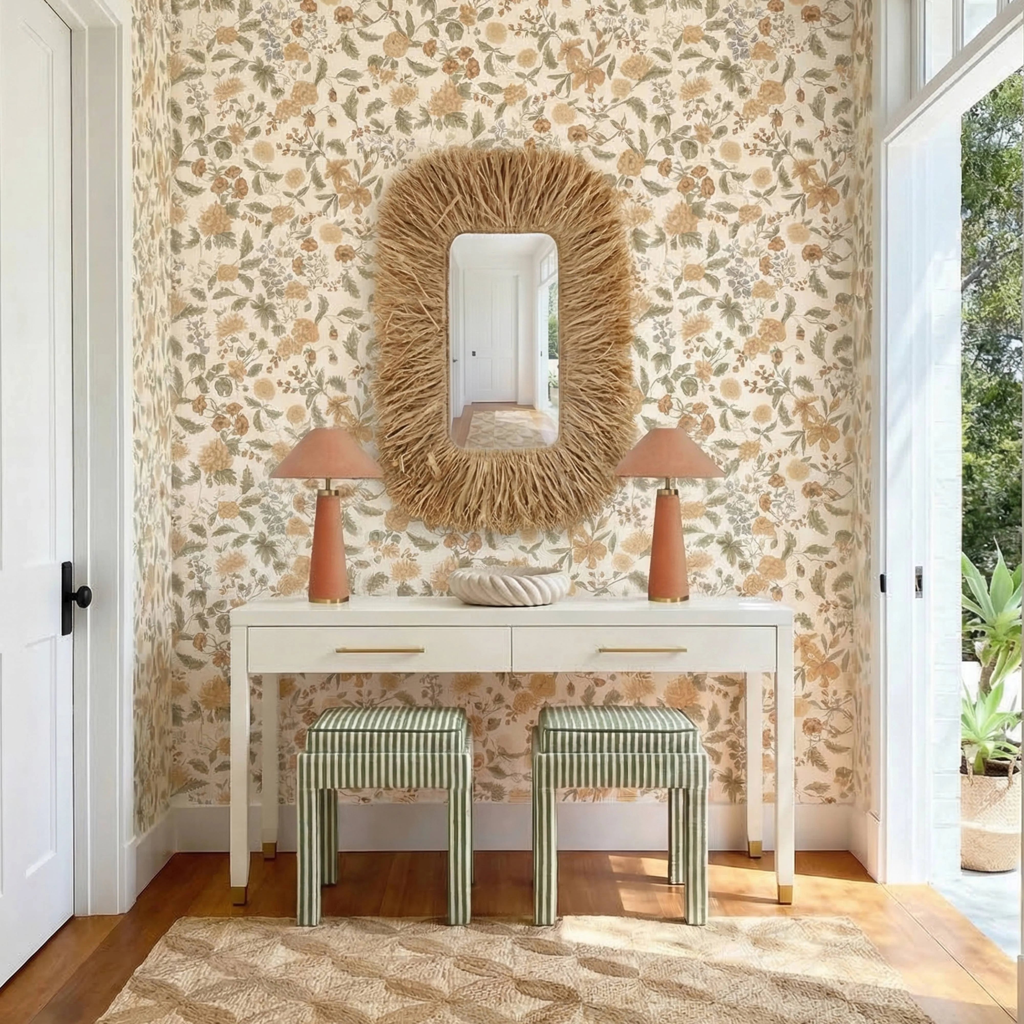 Kora Cotton Jute Contract-Grade Accent Stool
