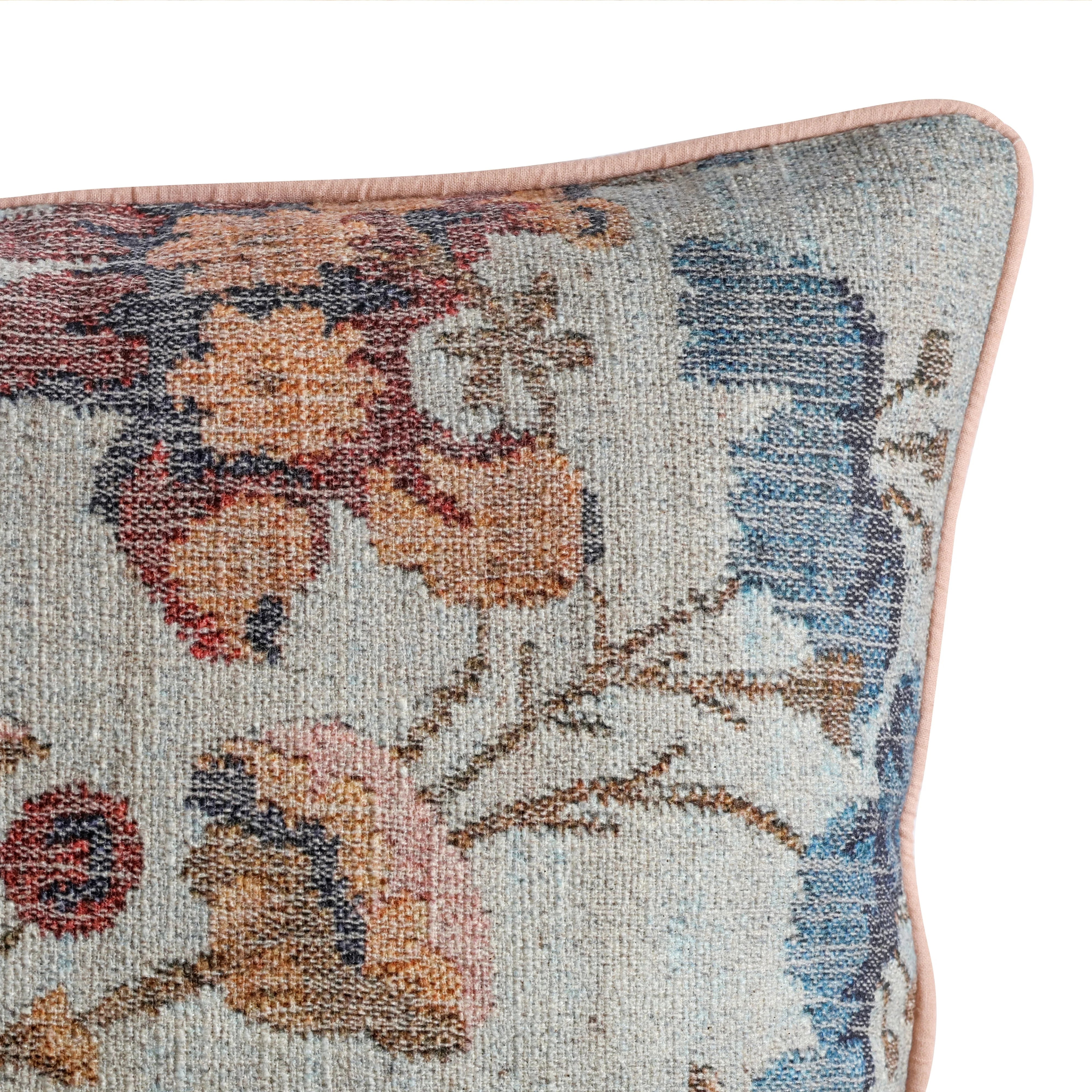 Taman 20" Natural Cotton Throw Pillow