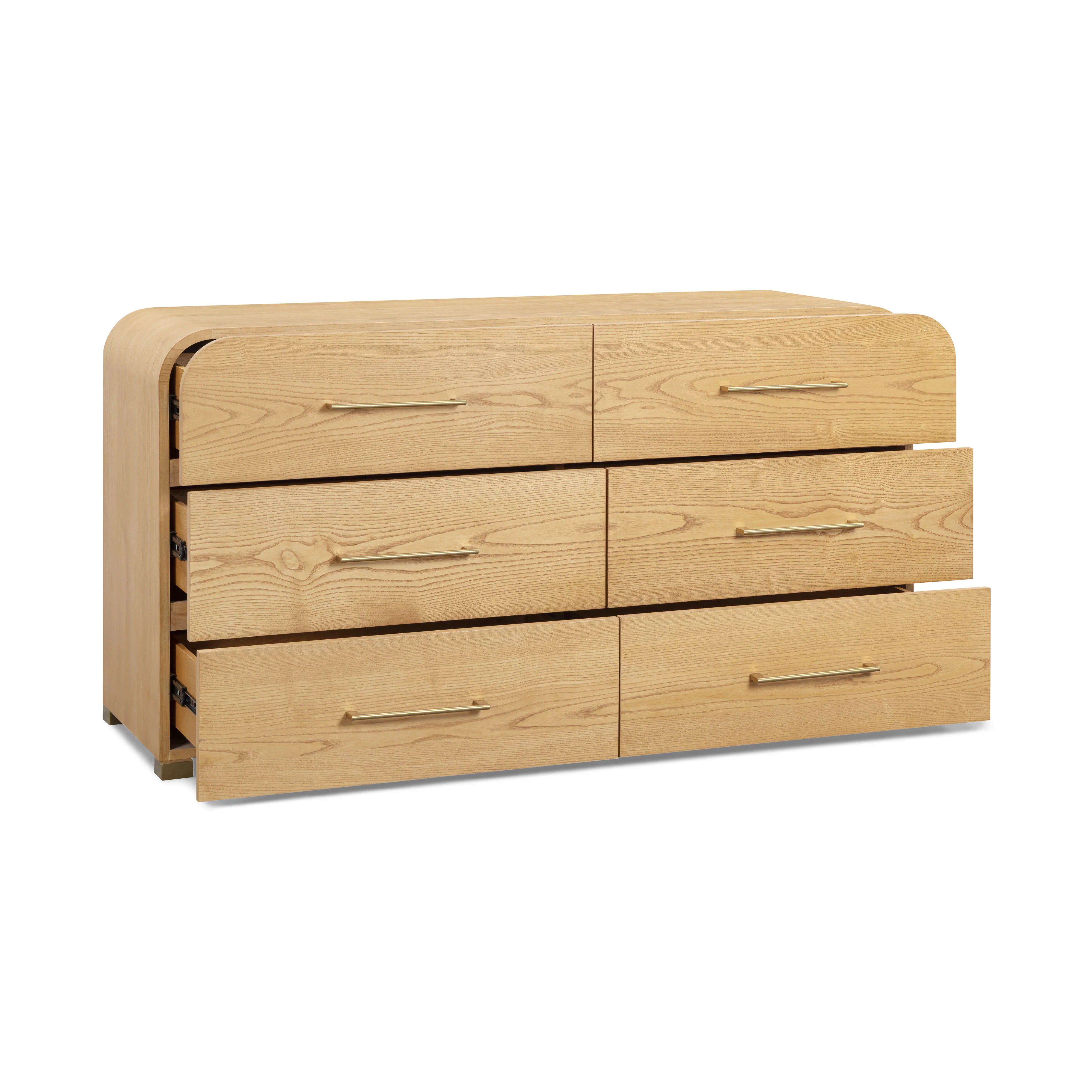 Marissa 62" Ash 6-Drawer Dresser