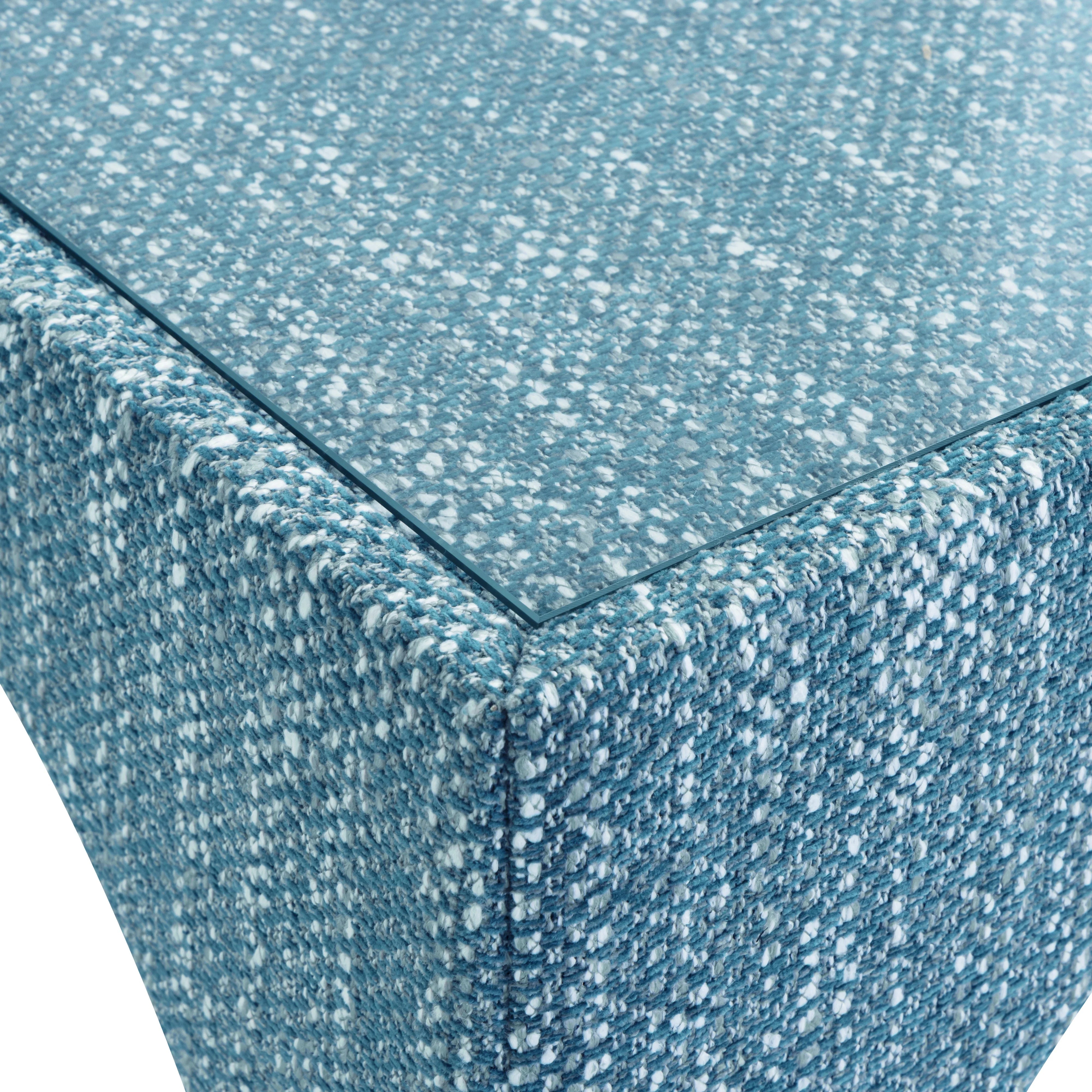 Tomlin Performance Chenille Game Table and Two Ottomans Set