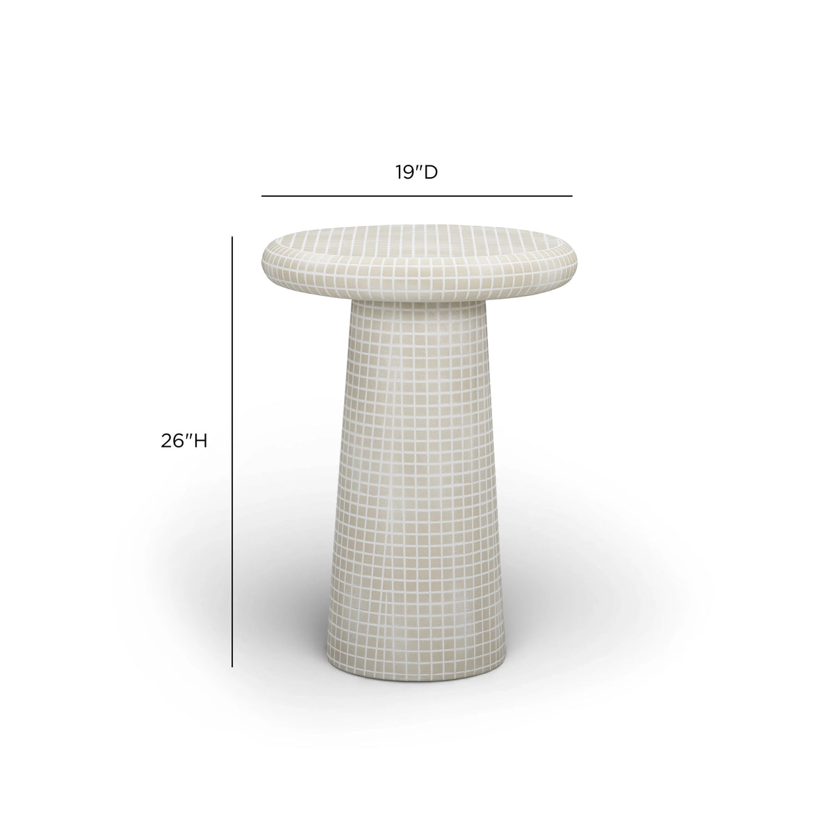 Monica Tiled Pattern Indoor/Outdoor Side Table
