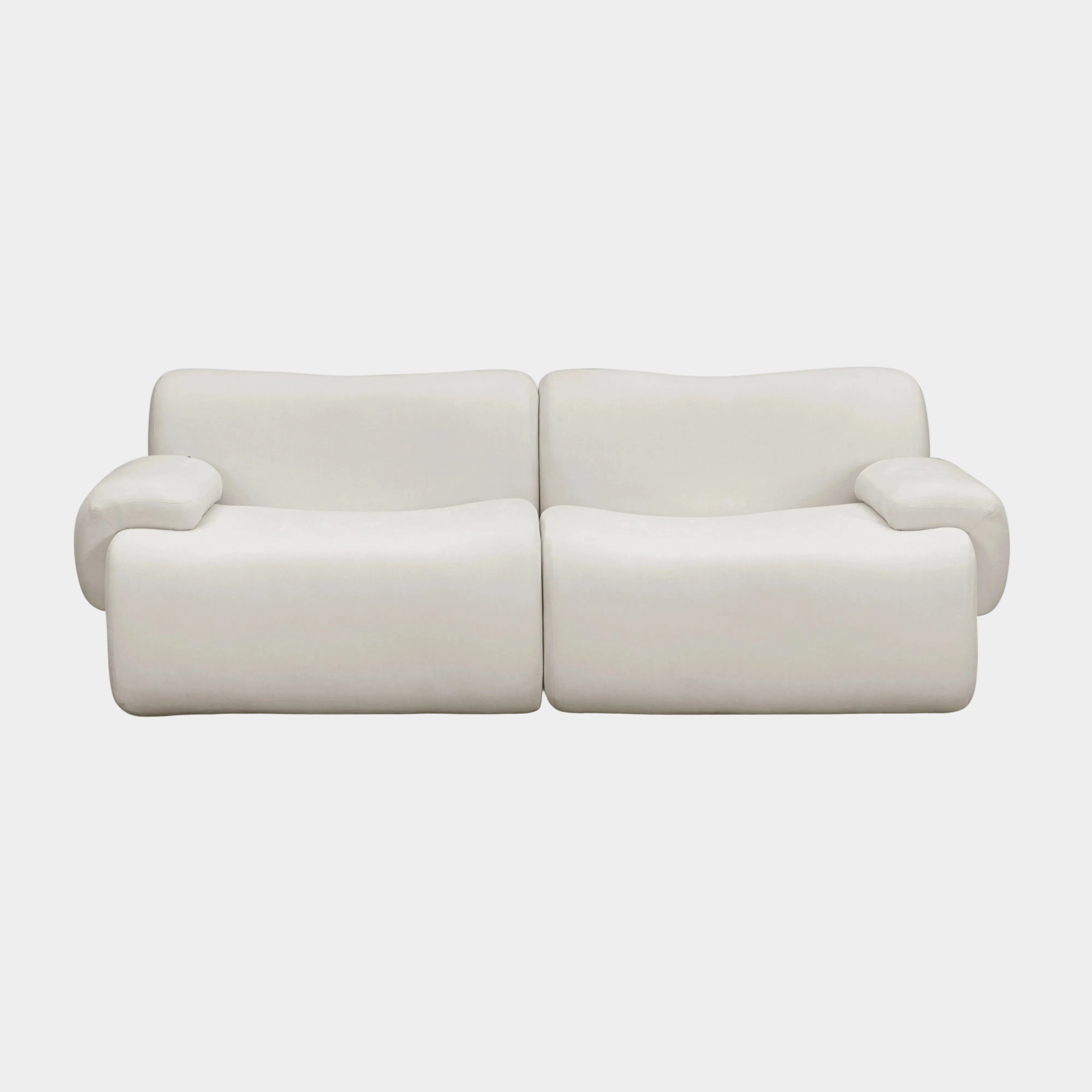 Zenith 80" Contract-Grade Upcycled Fabric Modular Loveseat