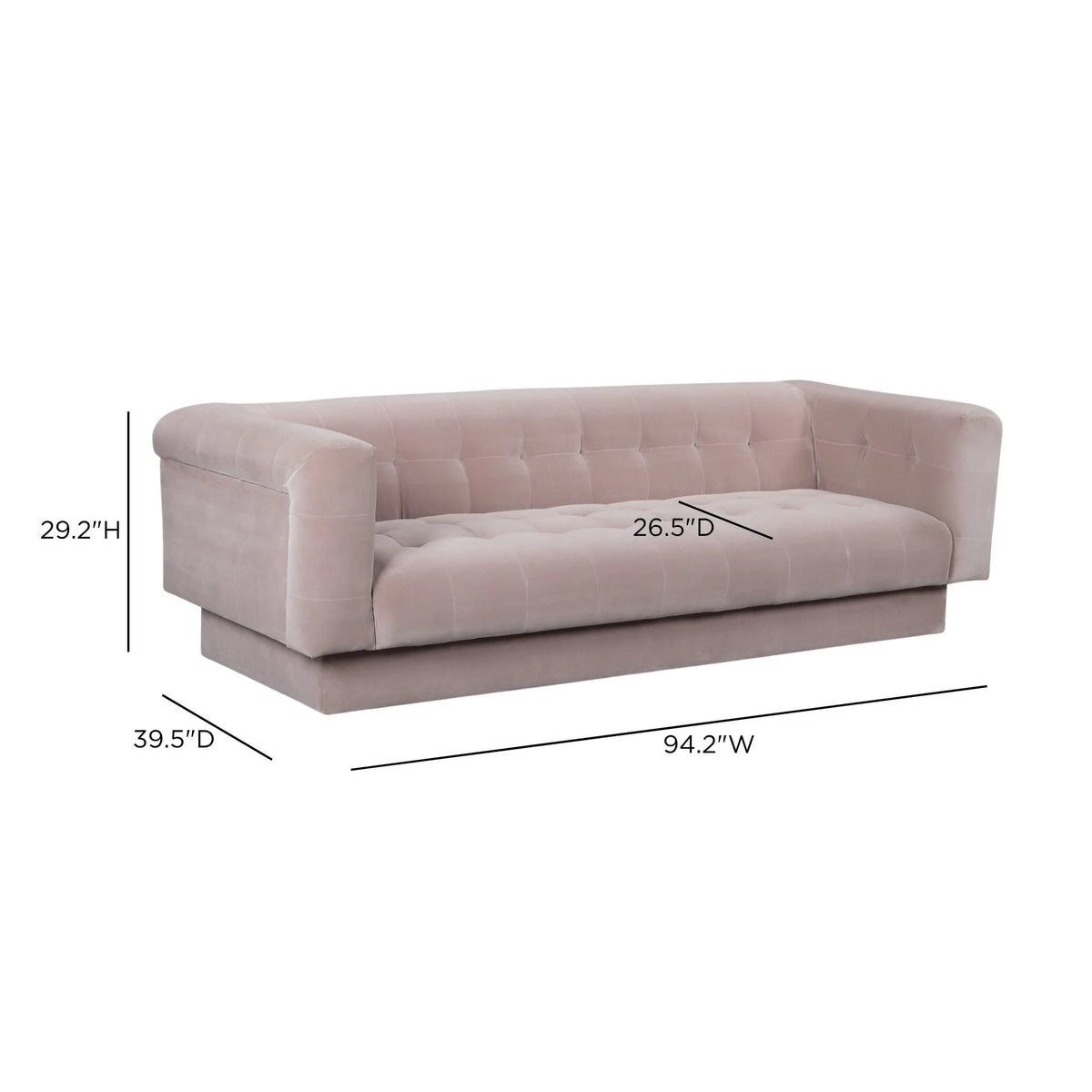 Jules 94" Performance Velvet Sofa