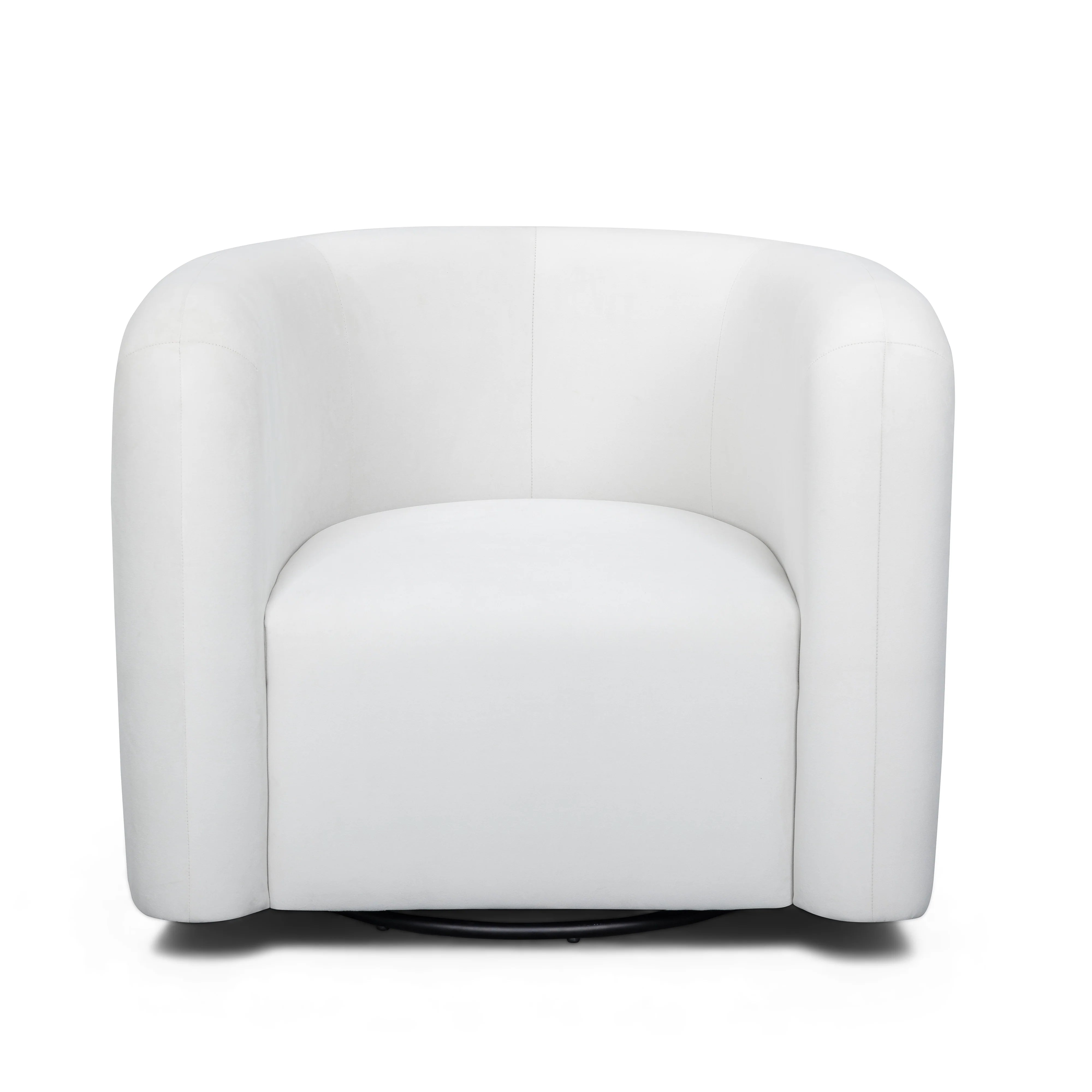 Curves Performance Velvet Swivel Accent Chair